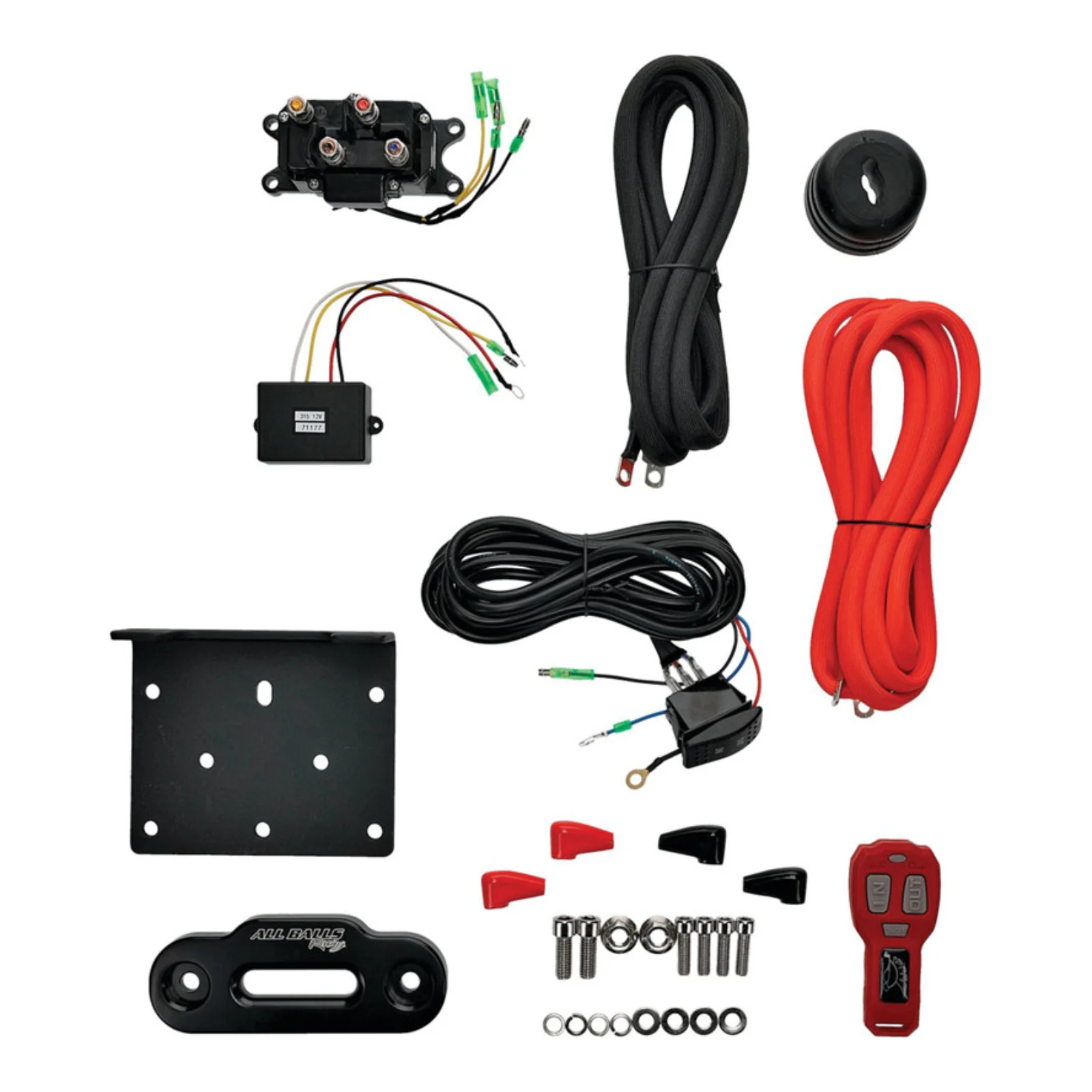 ALL BALLS 4 BOLT WINCH 6000LB with 33FT SYNTHETIC ROPE - Image 5