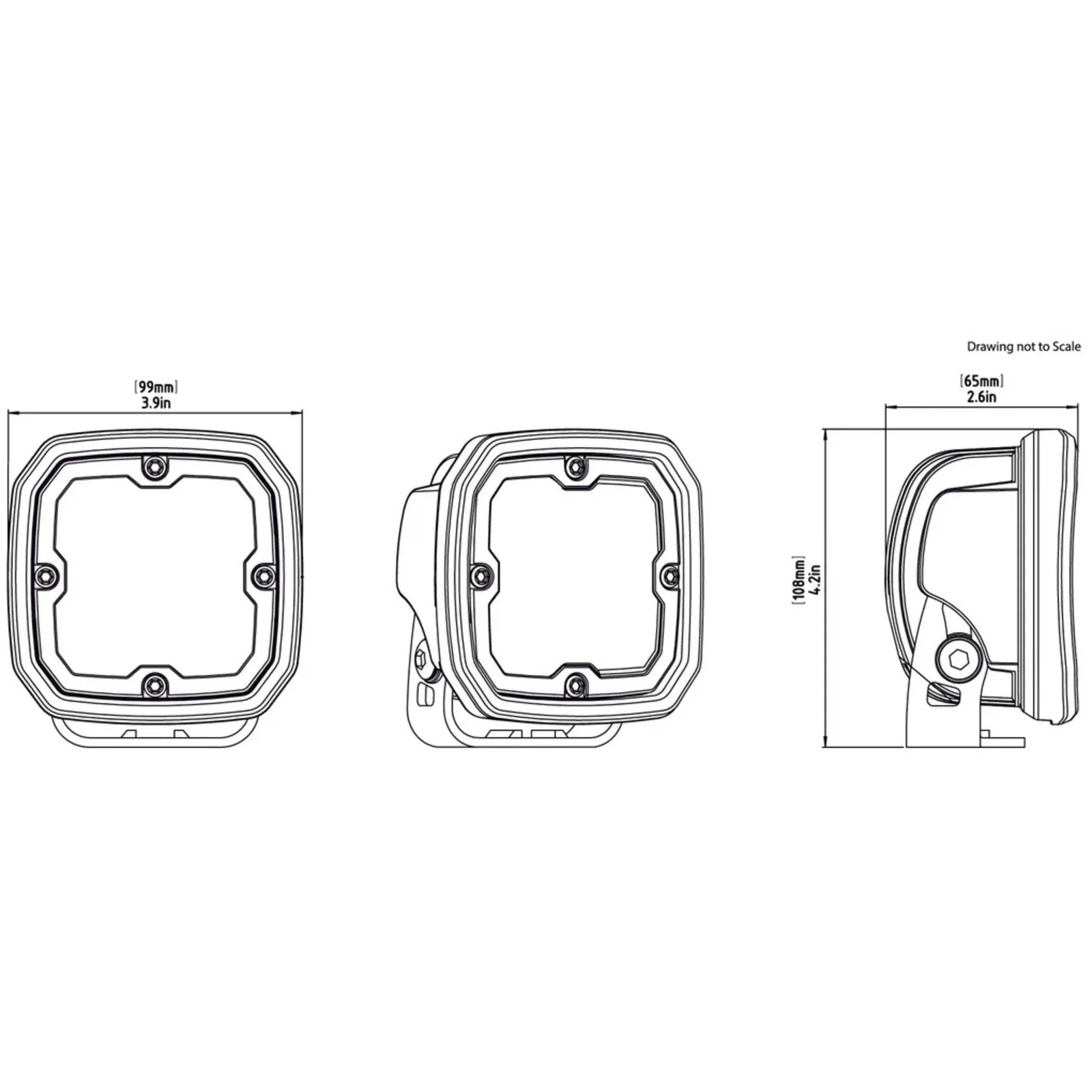 Denali D4 LED Light Pod - DataDim™ Technology - Single - Image 3