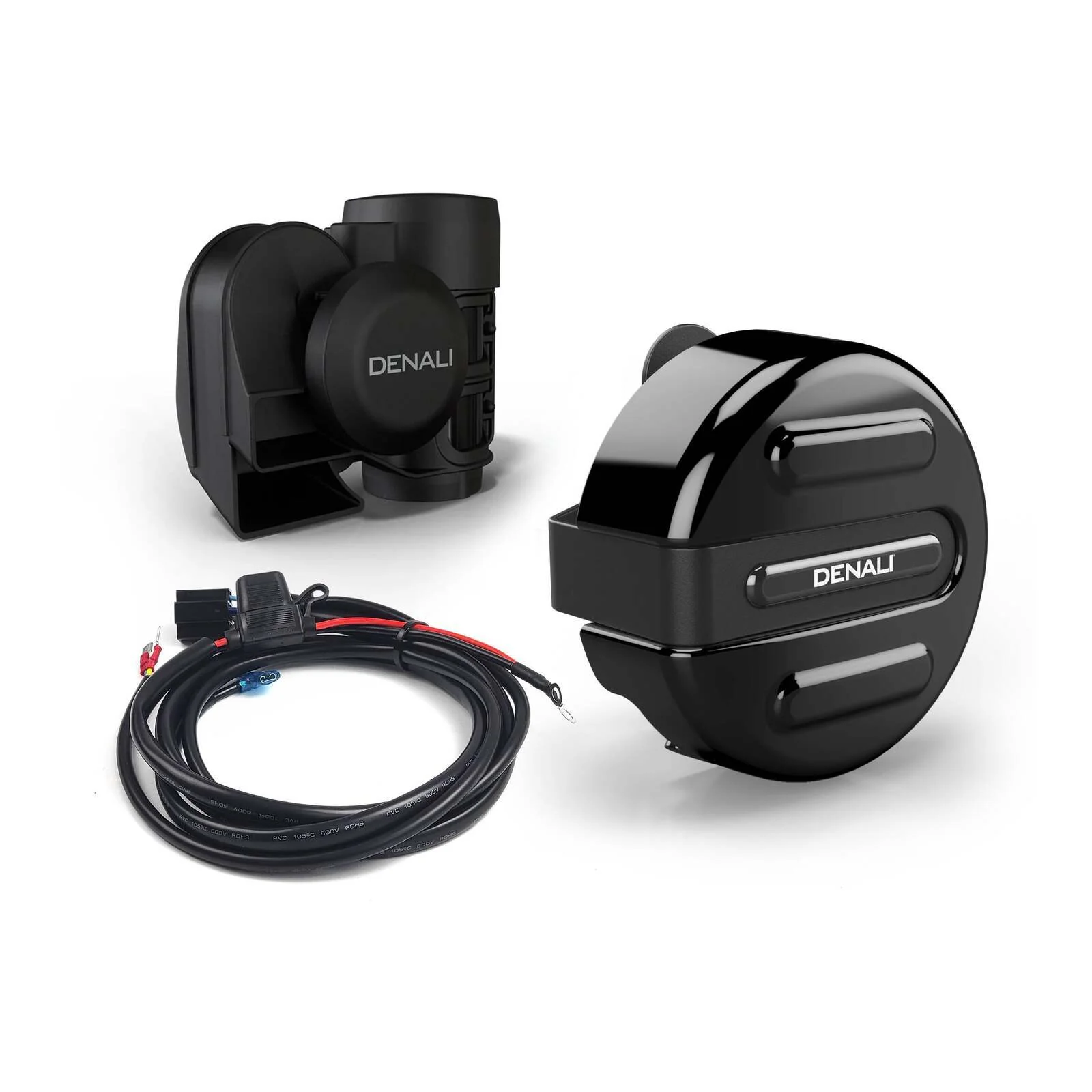 Denali SoundBomb V-Twin Dual-Tone Air Horn with Cover - Black - Image 3