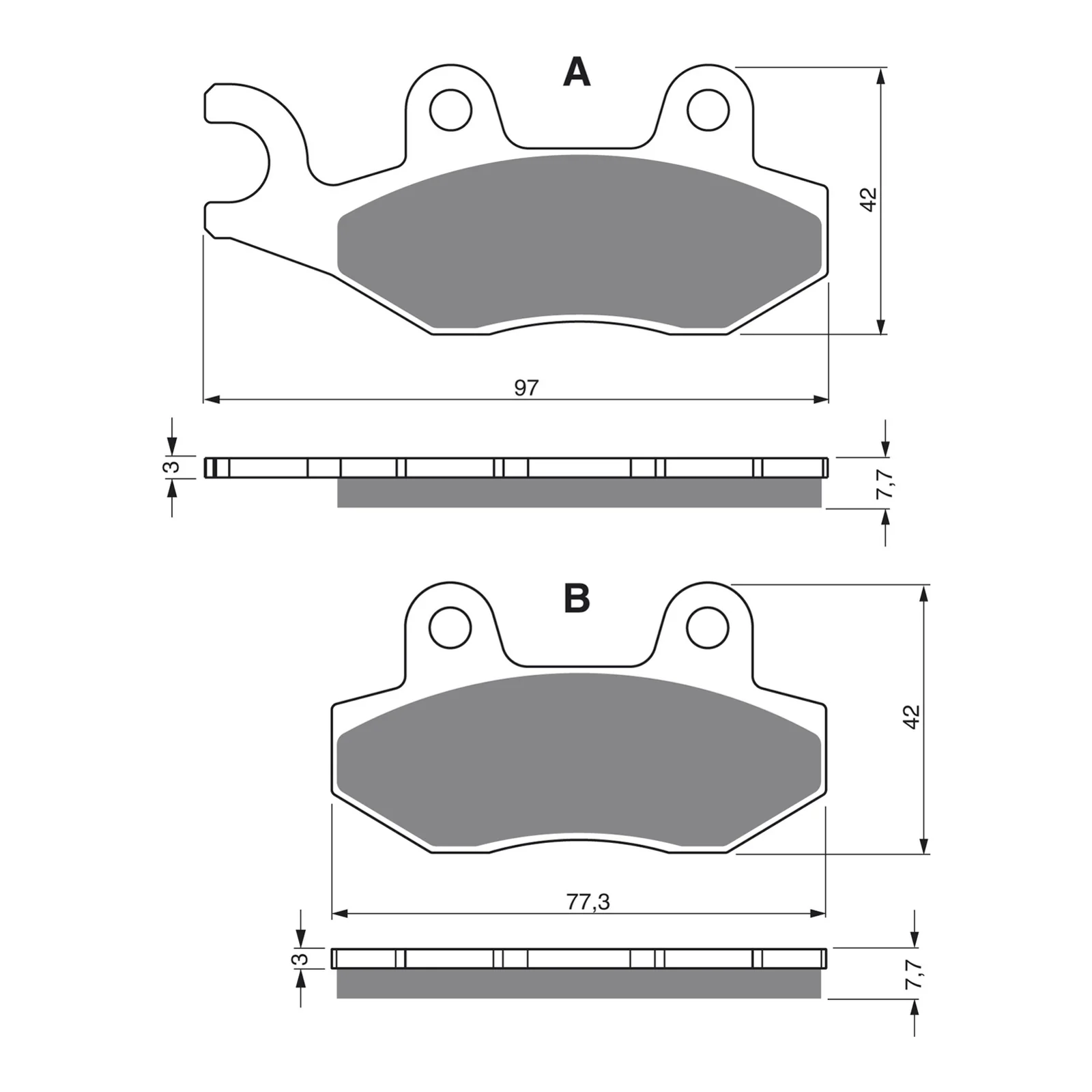 GOLDfren Brake Pads Sintered Sports GF002 - S3 (PH46) - Image 2
