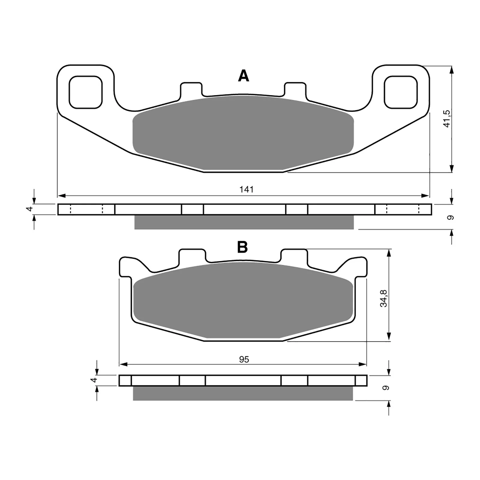 GOLDfren Brake Pads Sintered Sports GF013 - S3 (PH43) - Image 2
