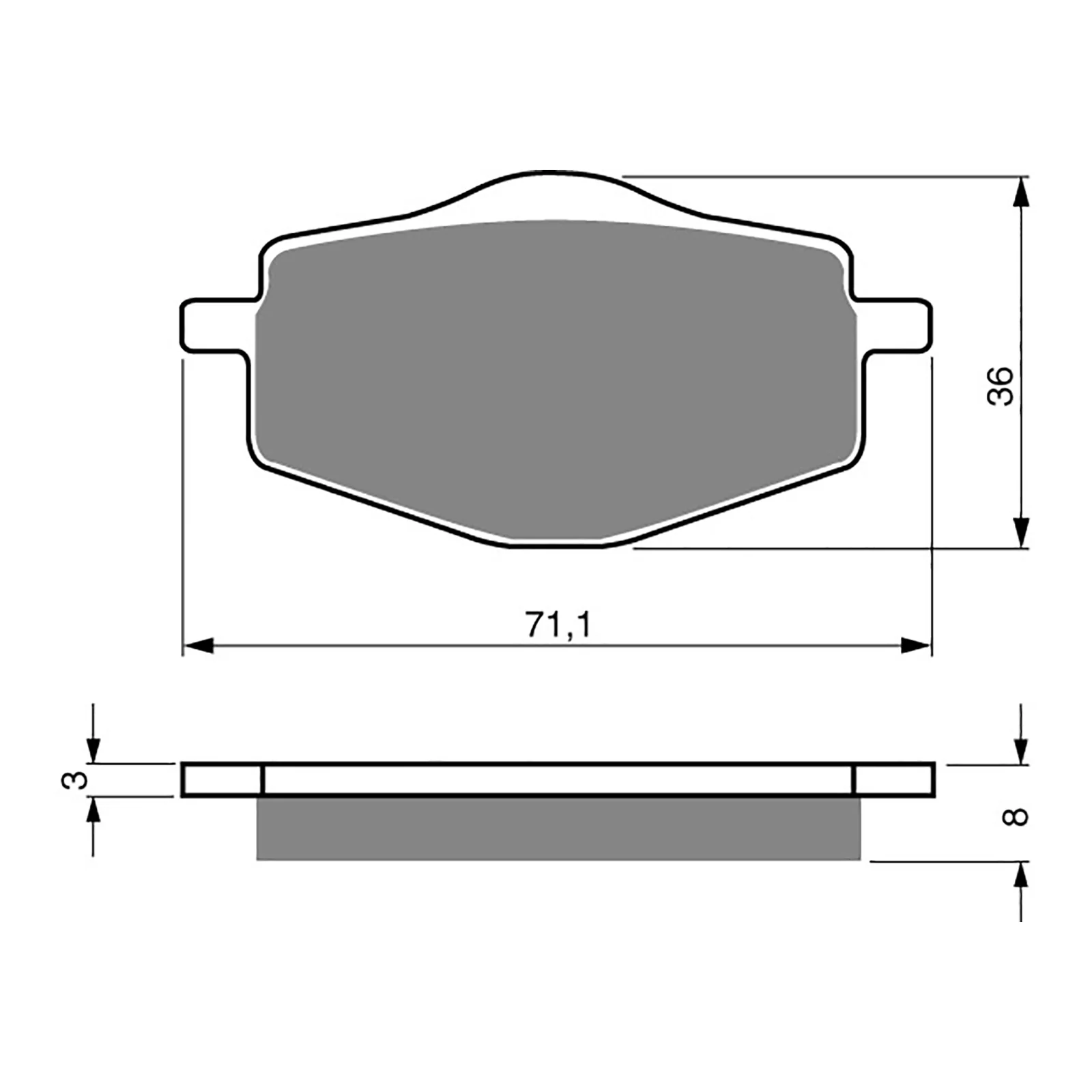 GOLDfren Brake Pads Off-Road Racing GF018 - K5 (PR31) - Image 2