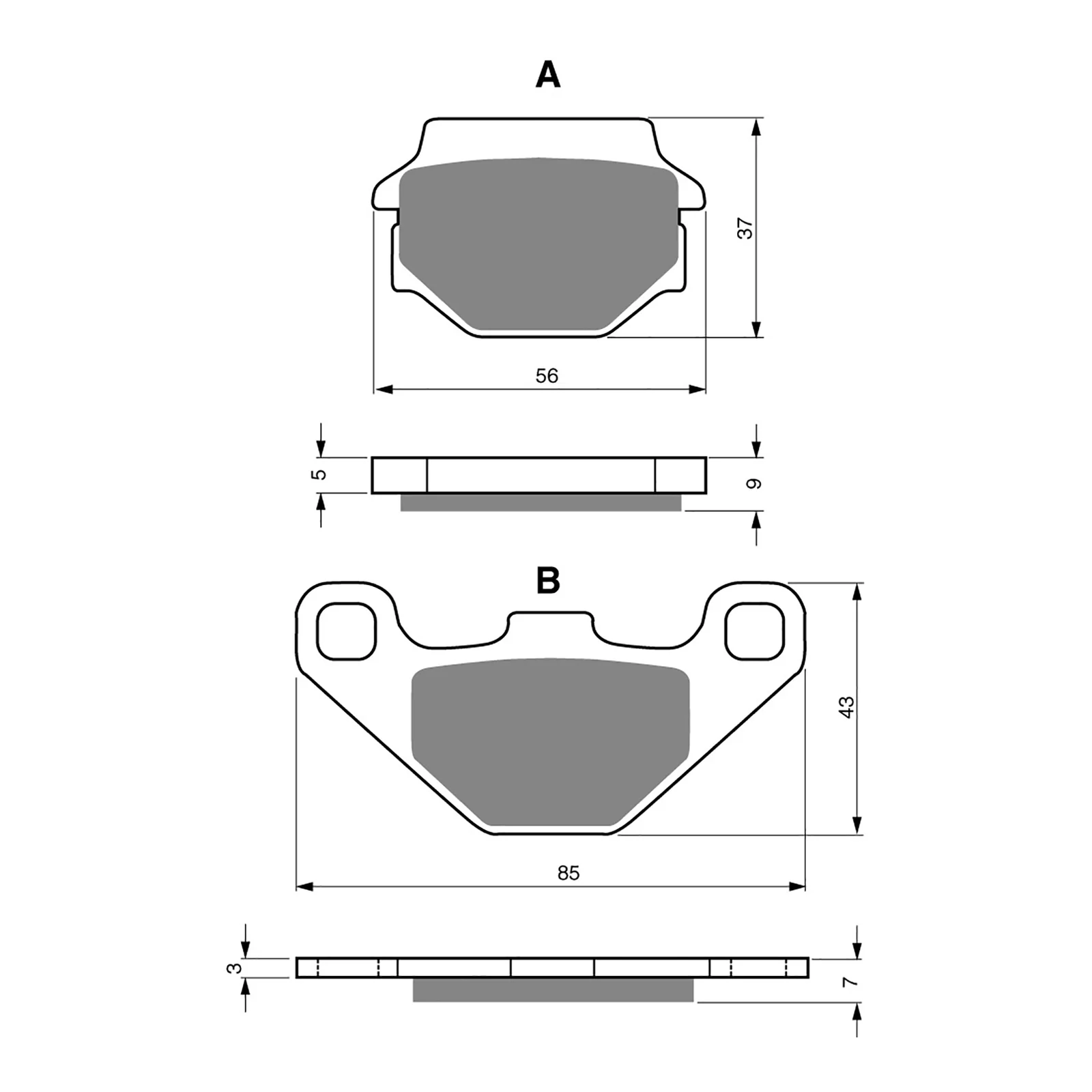 GOLDfren Brake Pads Sintered Sports GF084 - S3 ( PH16 ) - Image 2