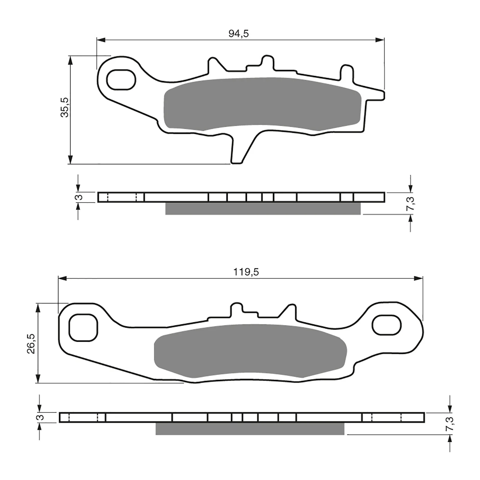GOLDfren Brake Pads Off-Road Racing GF108 - K5 ( PR244 ) - Image 2