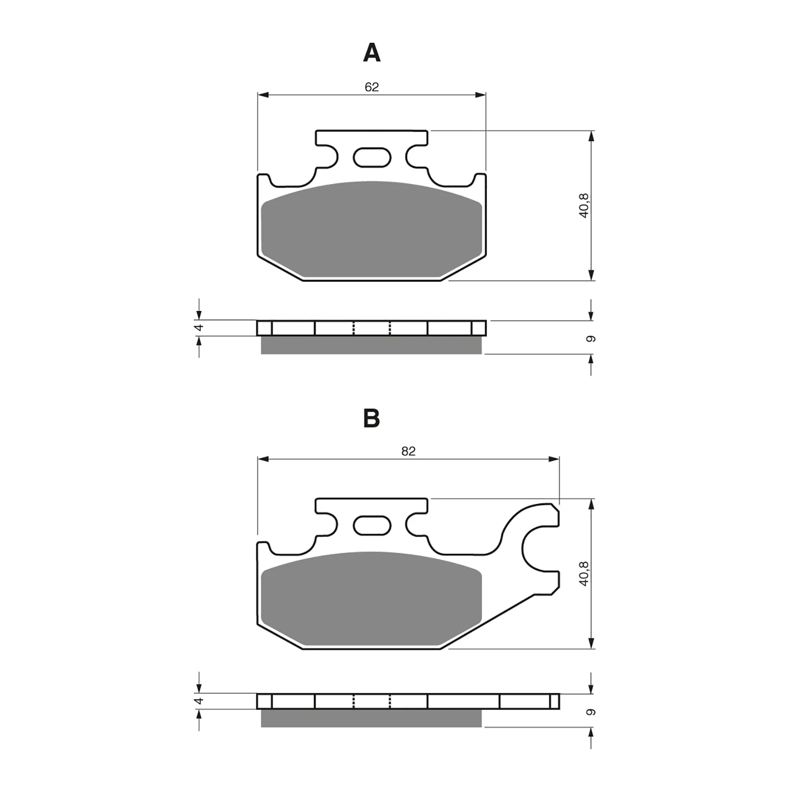 GOLDfren Brake Pads Off-Road Racing GF182 - K5 ( PR283 ) - Image 2