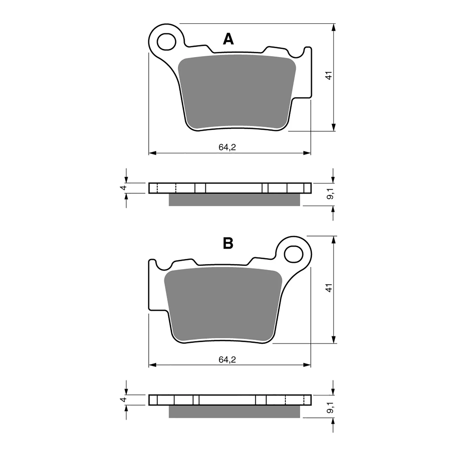 GOLDfren Brake Pads Off-Road Racing GF191 - K5 ( PR327 ) - Image 3