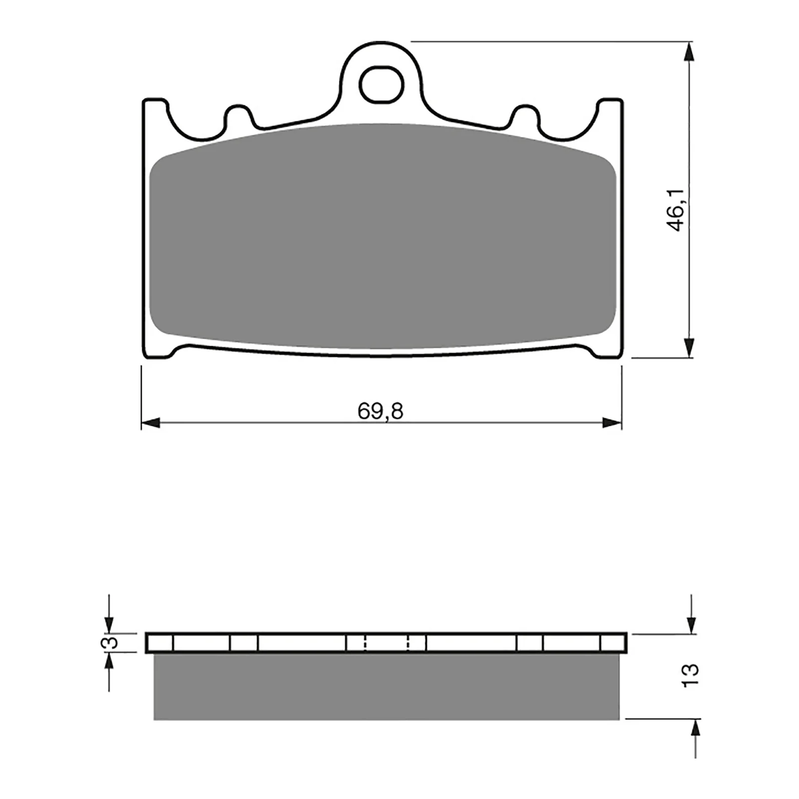 GOLDfren Brake Pads Sintered Sports GF206 - S3 ( PH325 ) - Image 2