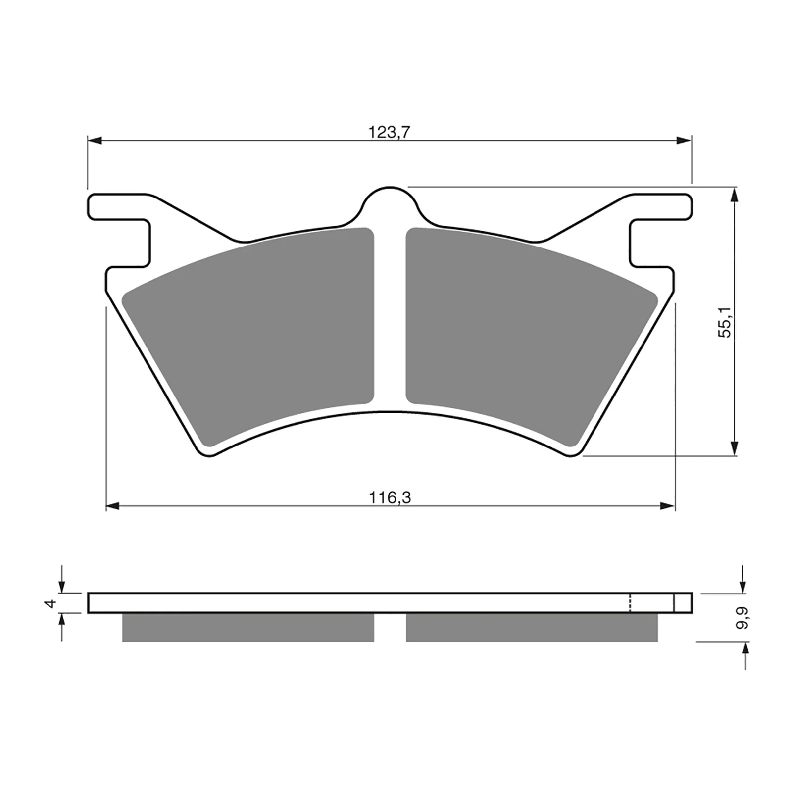 GOLDfren Brake Pads Off-Road Racing GF208 - K5 ( PR286 ) - Image 2