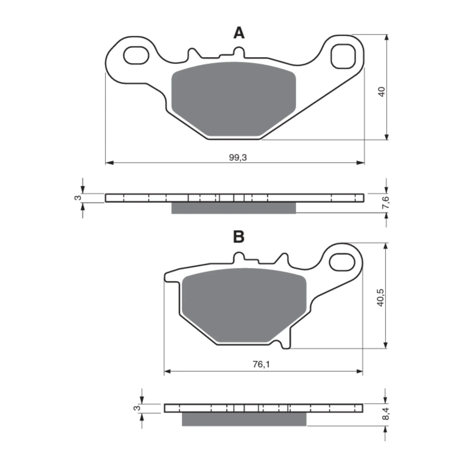 GOLDfren Brake Pads GF226 - S3 - Image 2