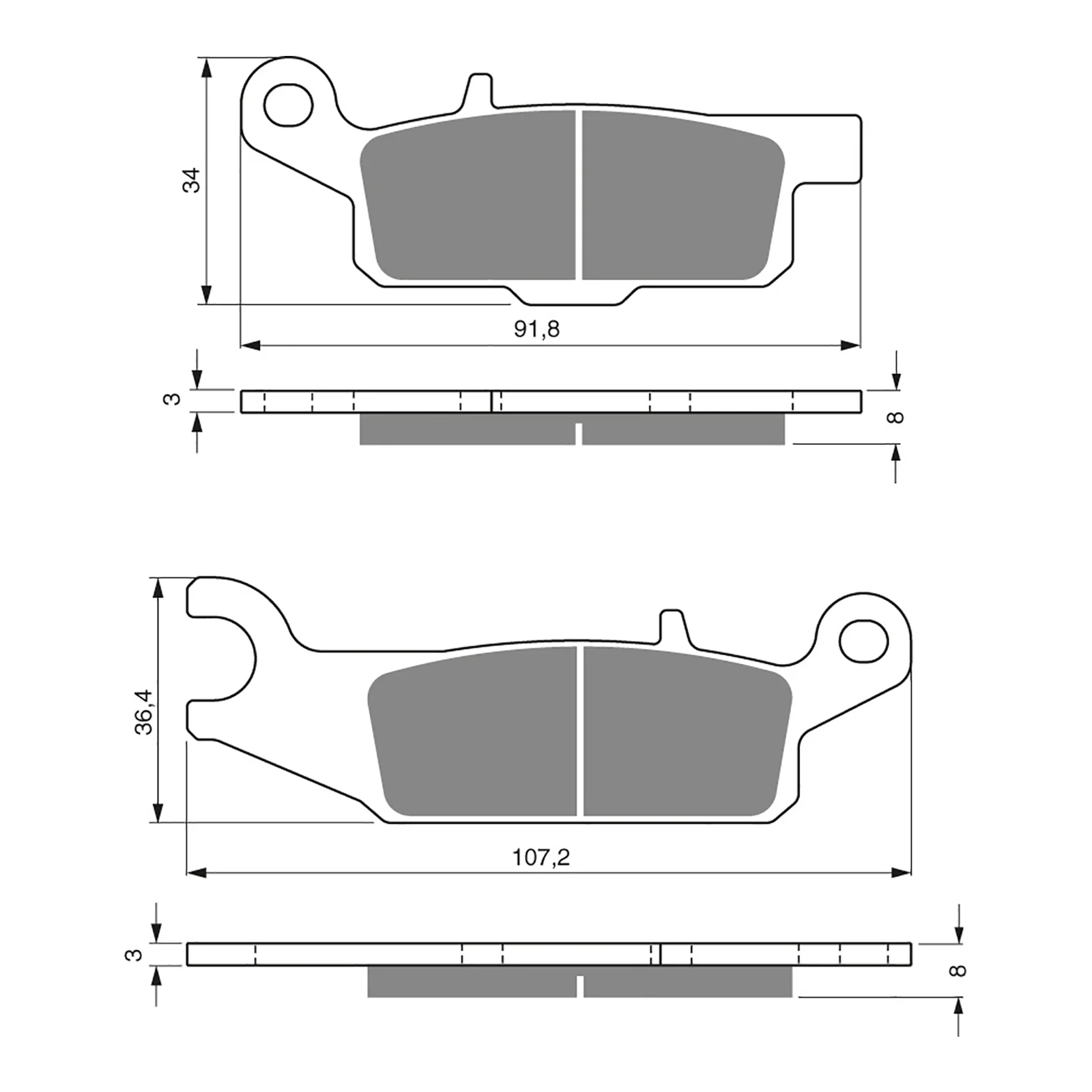 GOLDfren Brake Pads Off-Road Racing GF253 - K5 ( PR386 ) - Image 2