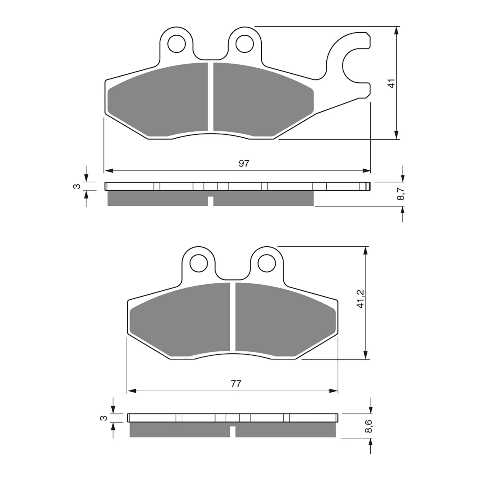 GOLDfren Brake Pads GF266 - S3 - Image 2