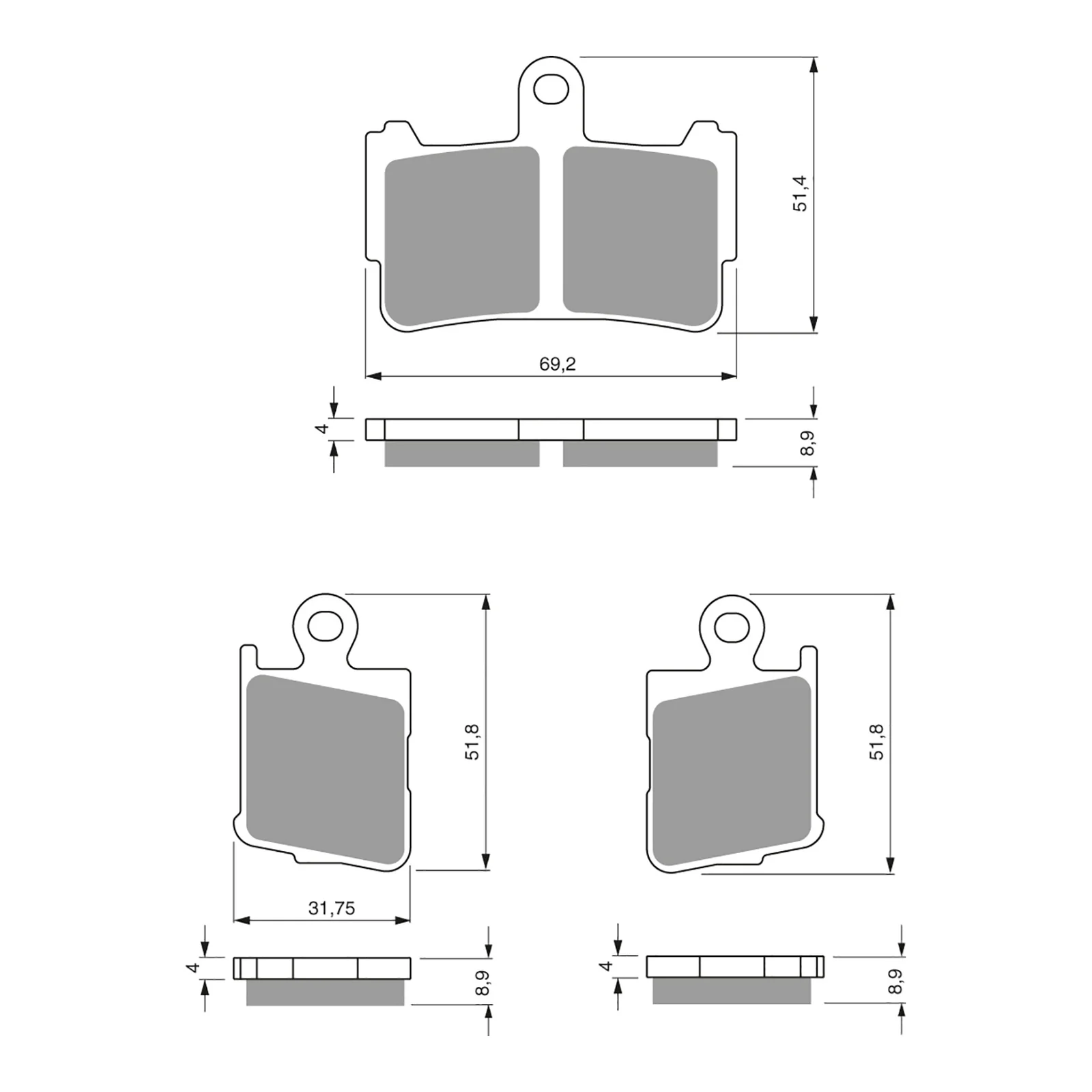 GOLDfren Brake Pads Sintered Sports GF298 - S3 ( PH431 ) - Image 2