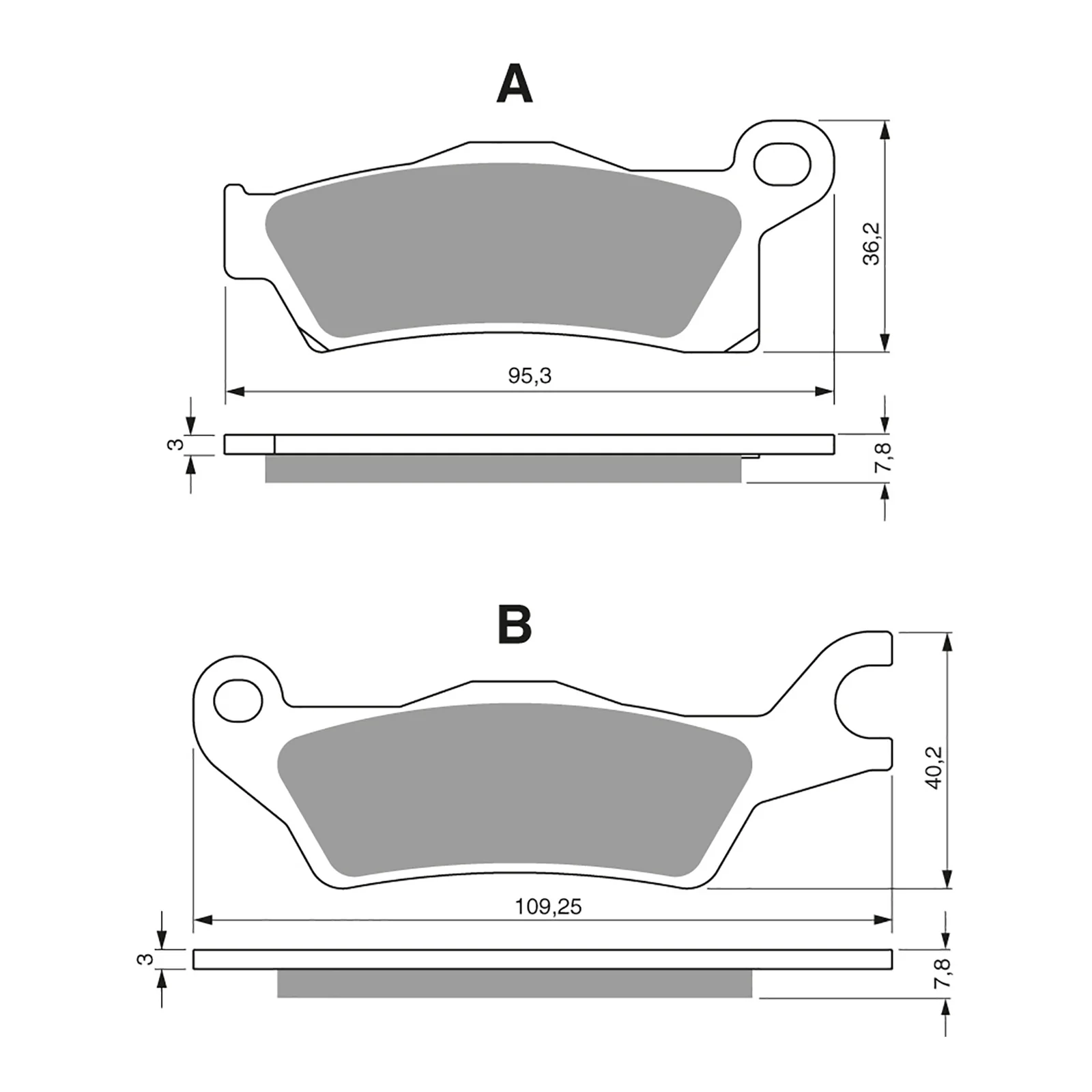 GOLDfren Brake Pads Off-Road Racing GF309 - K5 ( PR451 ) - Image 2