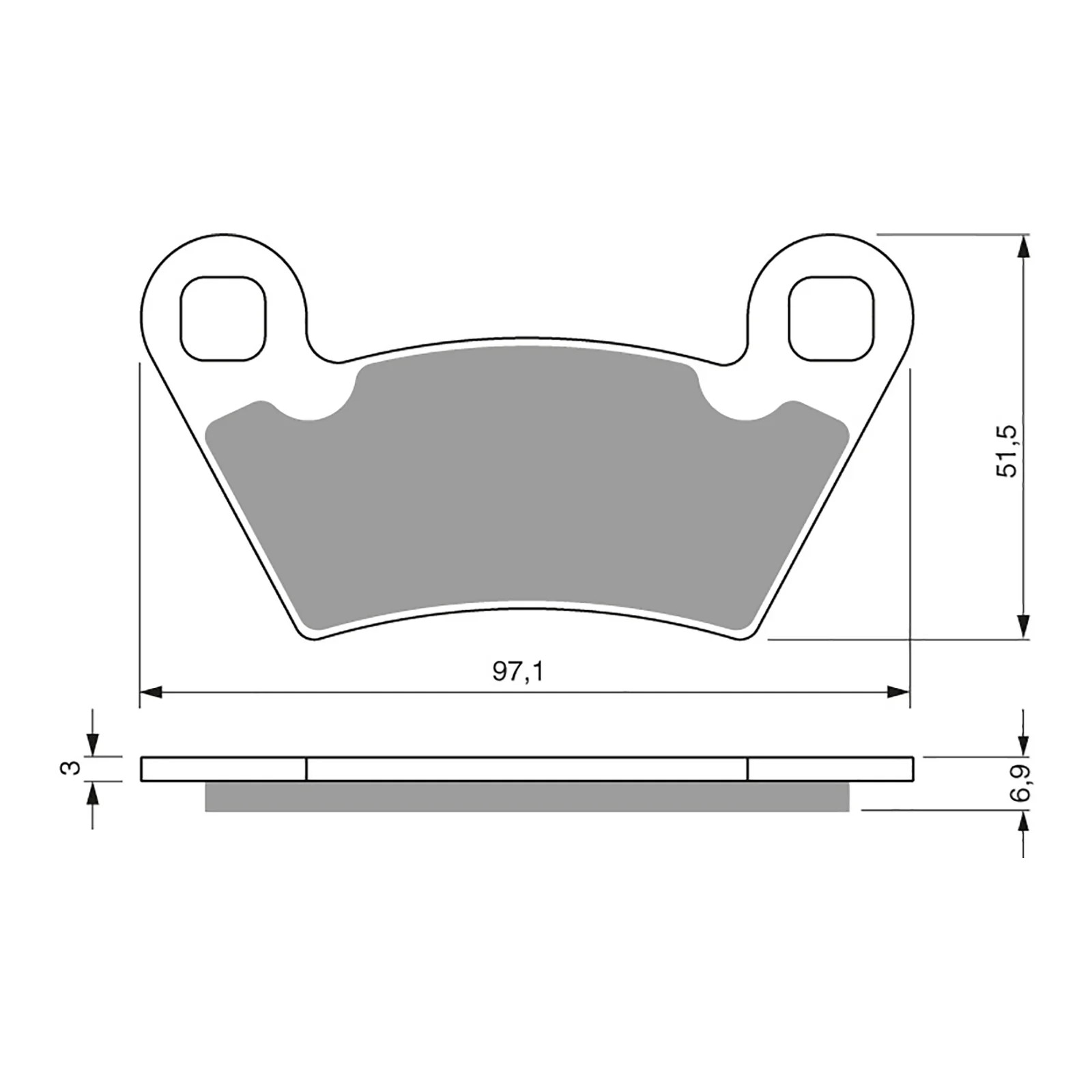 GOLDfren Brake Pads Off-Road Racing GF312 - K5 ( PR315 ) - Image 2
