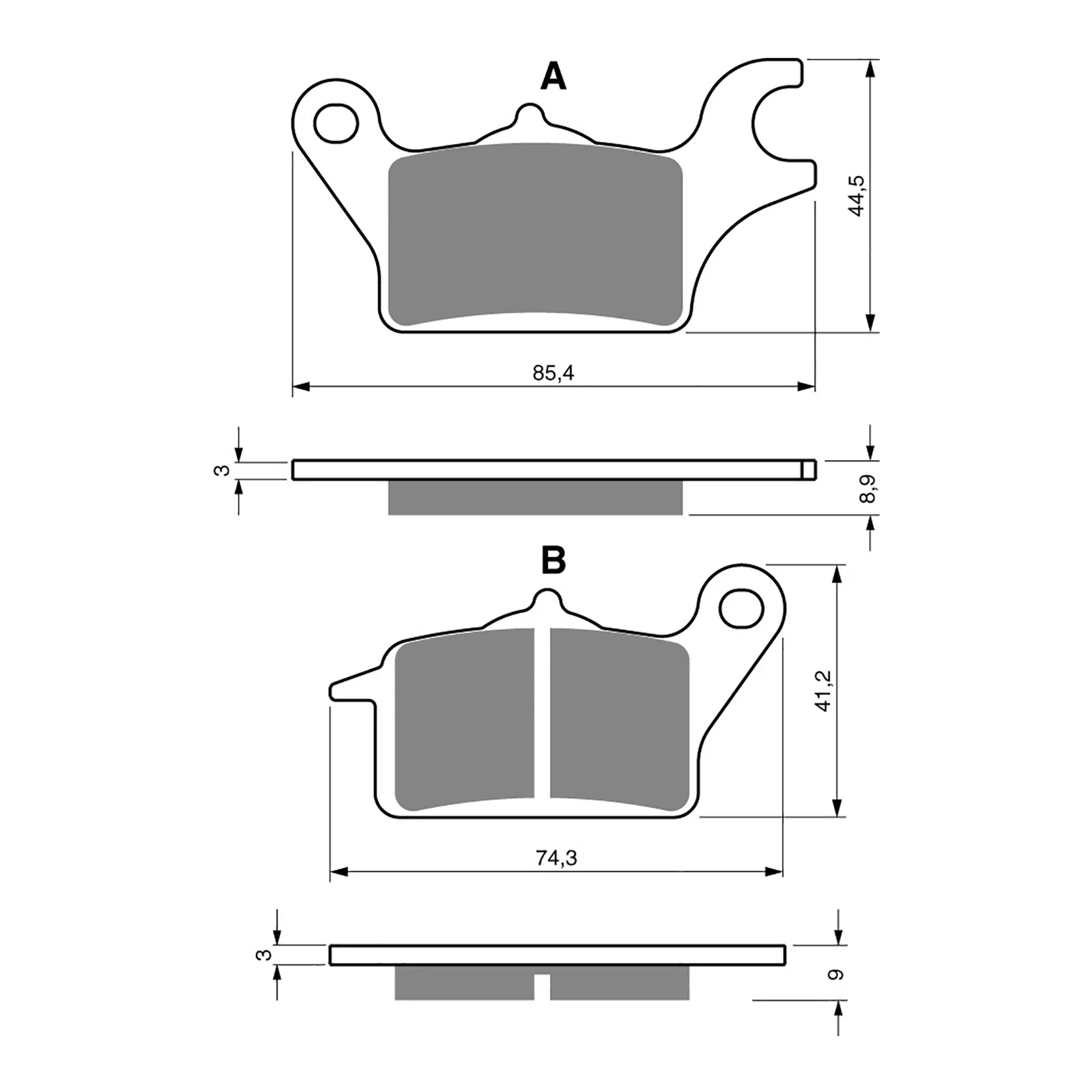 GOLDfren Brake Pads Sintered Sports GF357 - S3 ( P482 ) - Image 2