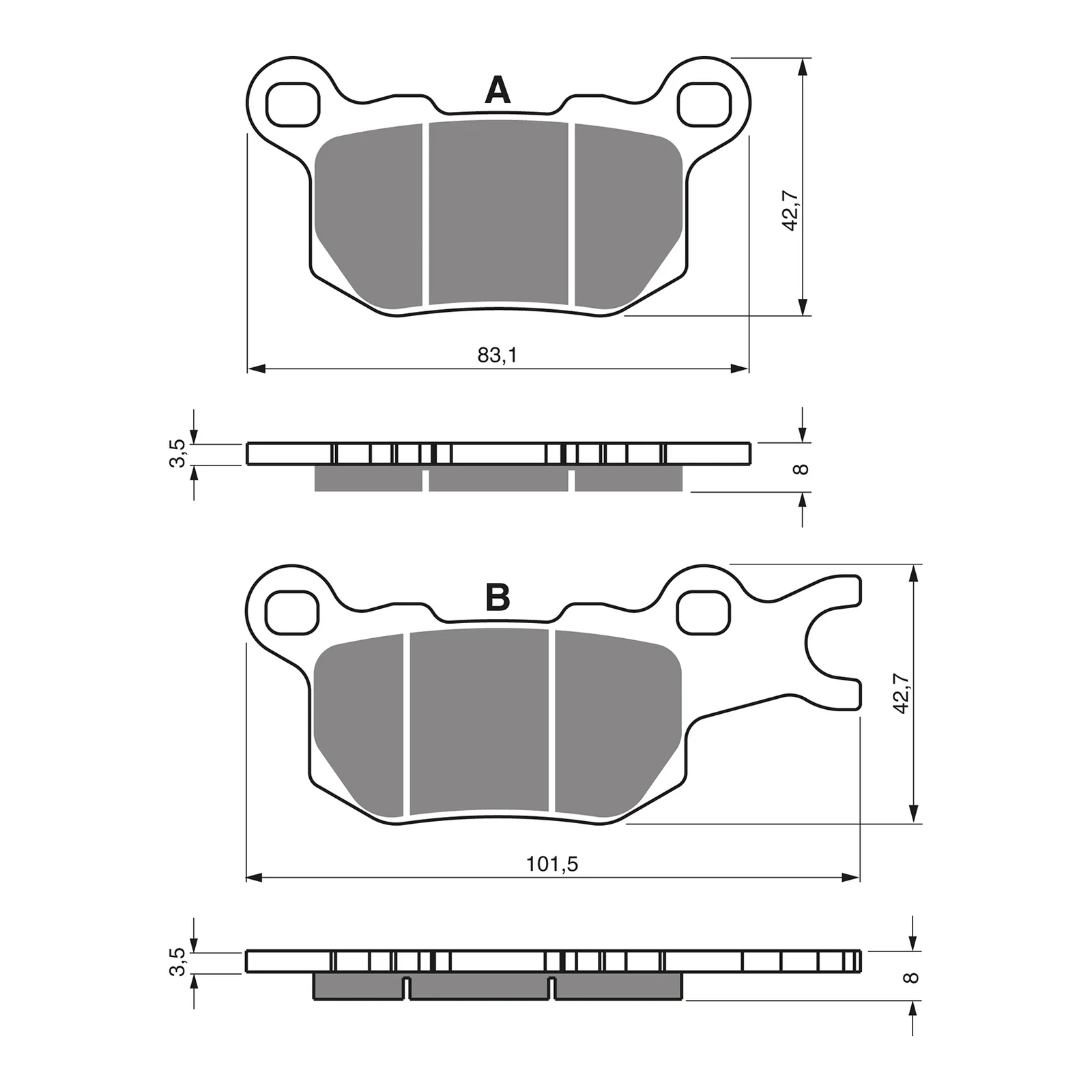 GOLDfren Brake Pads GF377 - K1 - Image 2