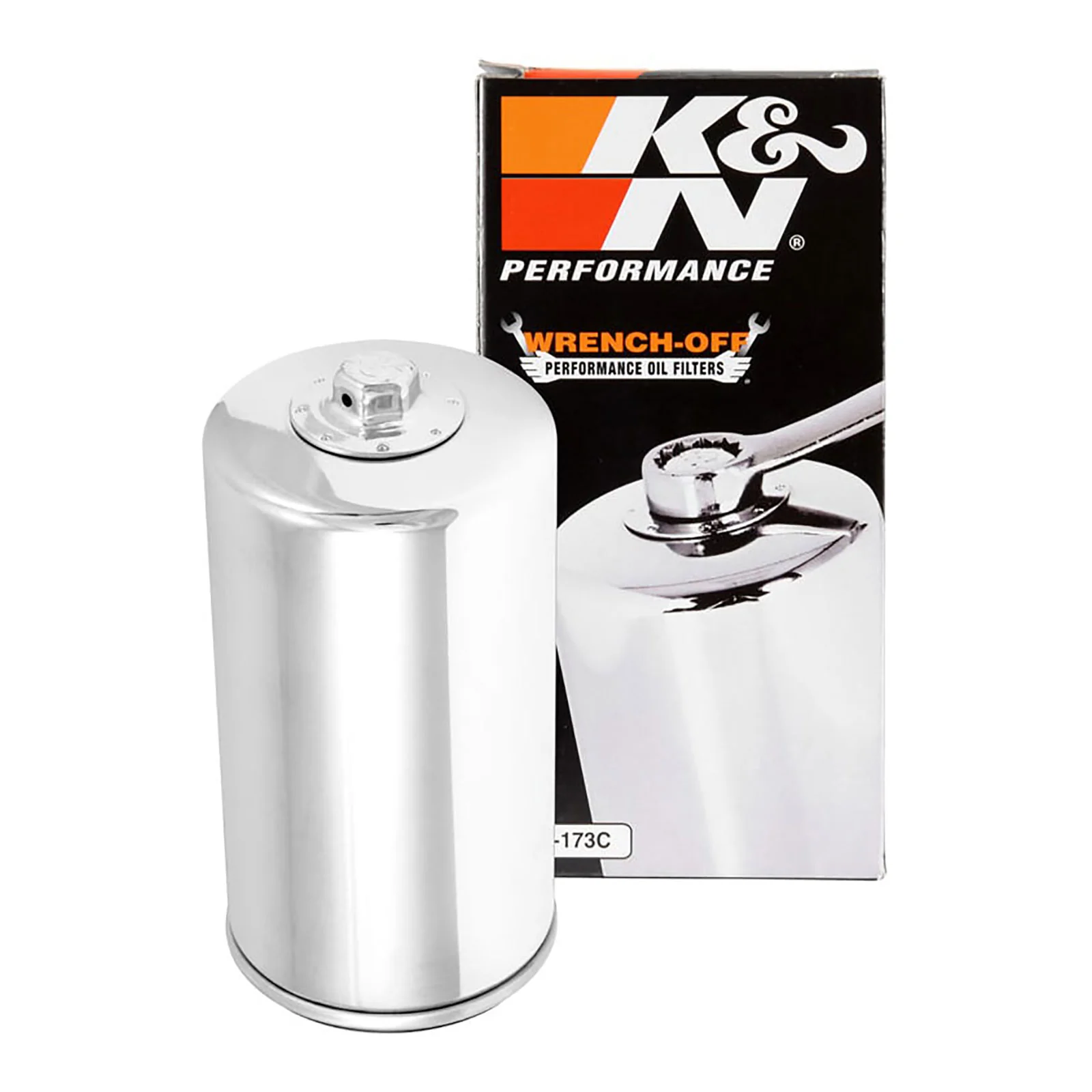 K&N Oil Filter - Chrome (HF173) - Image 2