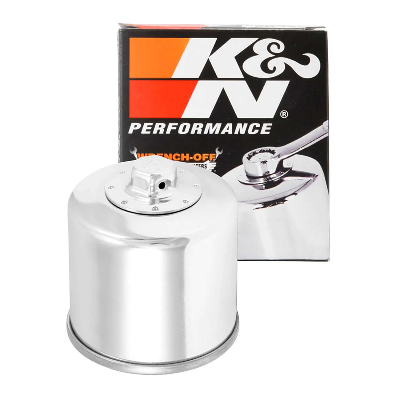 K&N Oil Filter - Chrome (HF204) - Image 2