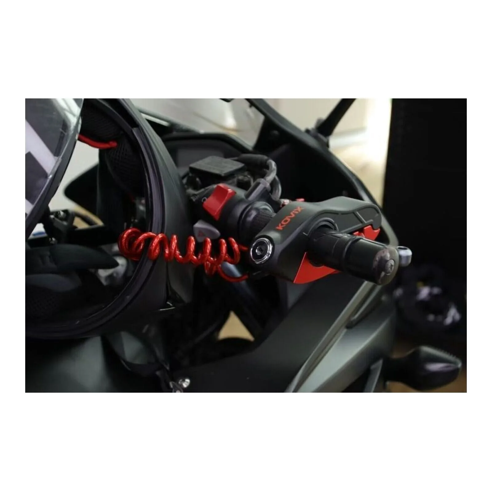Kovix Alarmed Handlebar Lock KHL Series - Red - Image 3