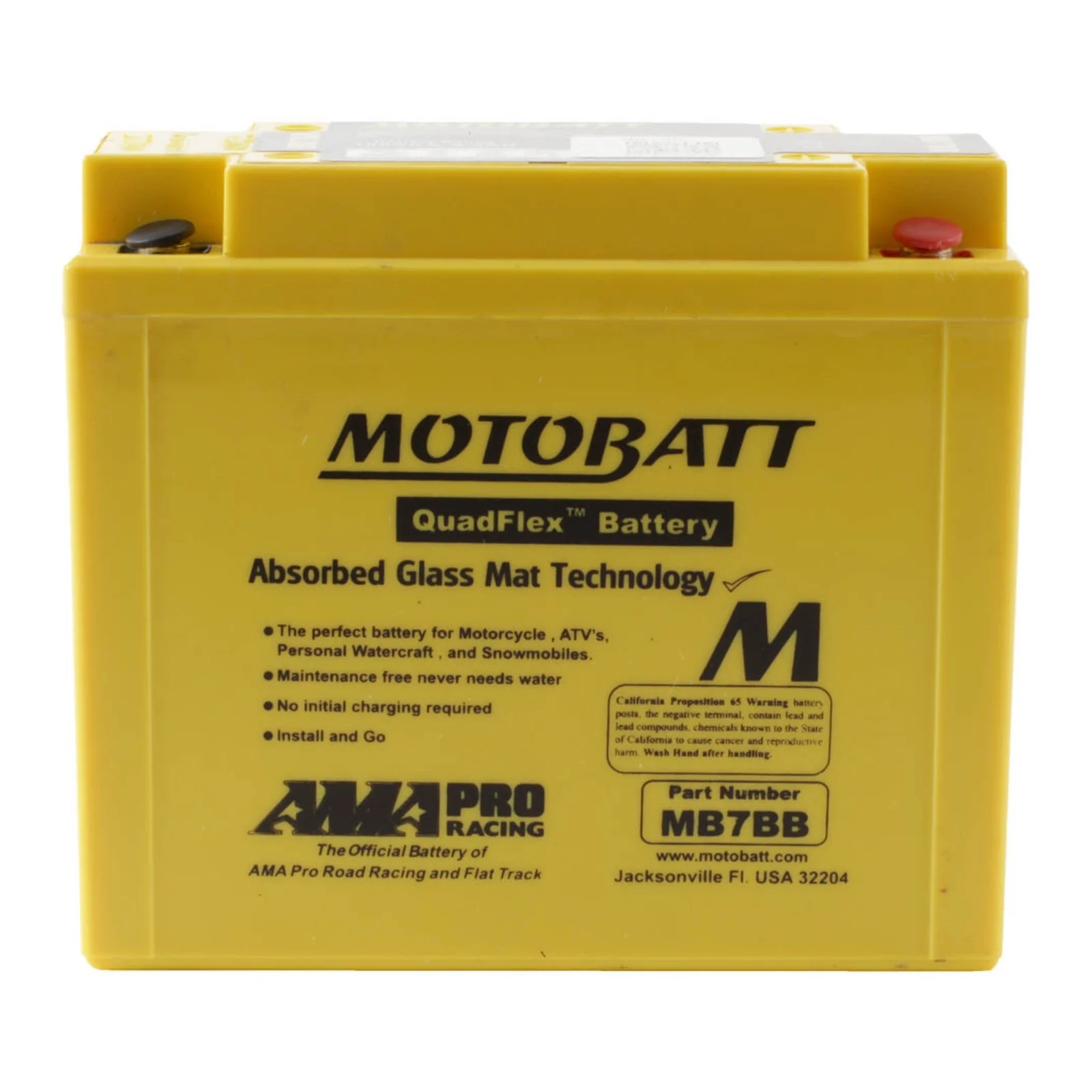 Motobatt Battery Quadflex AGM - MB7BB - Image 2