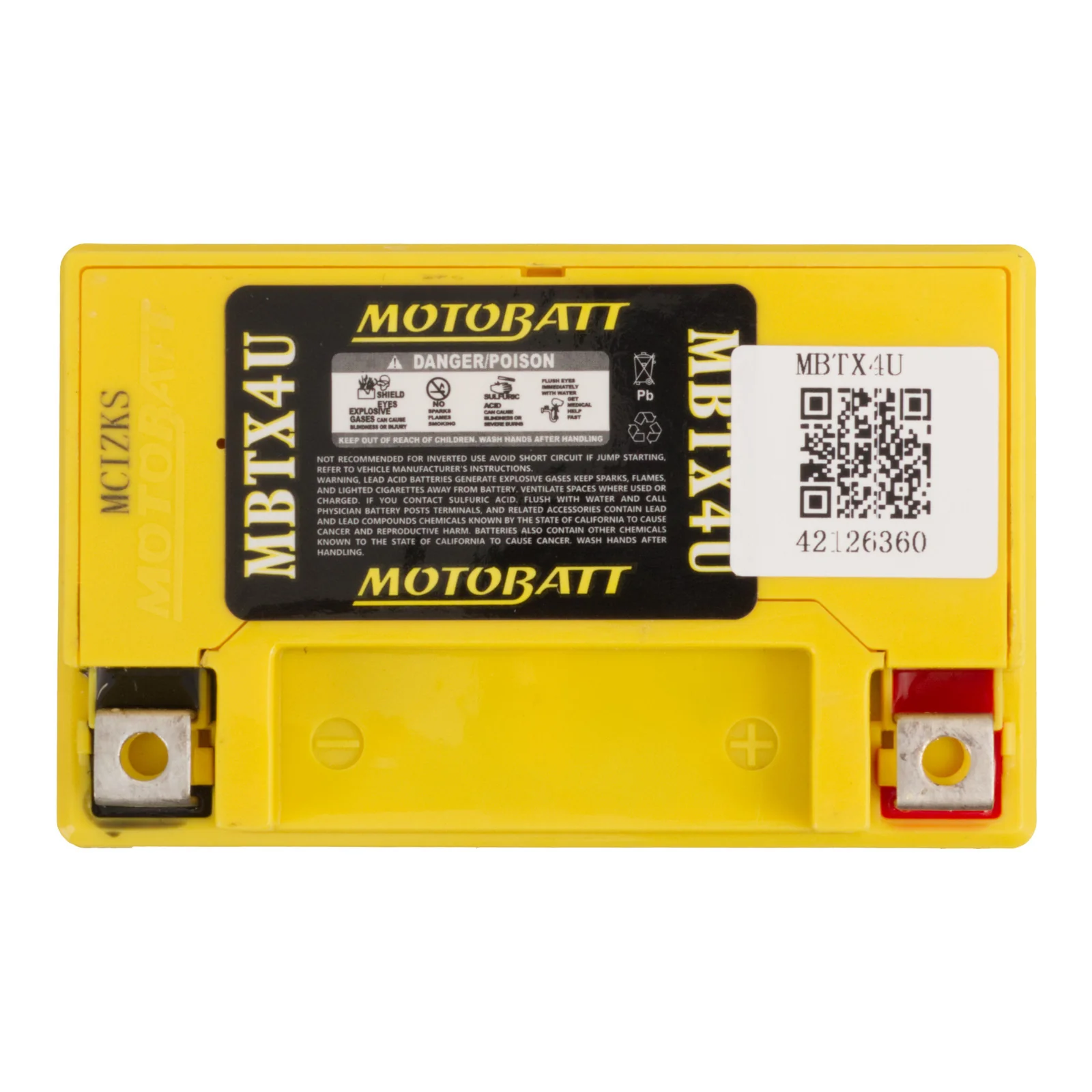 Motobatt Battery Quadflex AGM - MBTX4U - Image 3