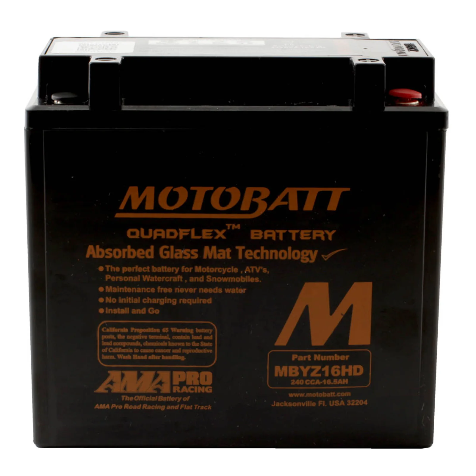 Motobatt Battery Quadflex AGM - MBYZ16HD - Image 2