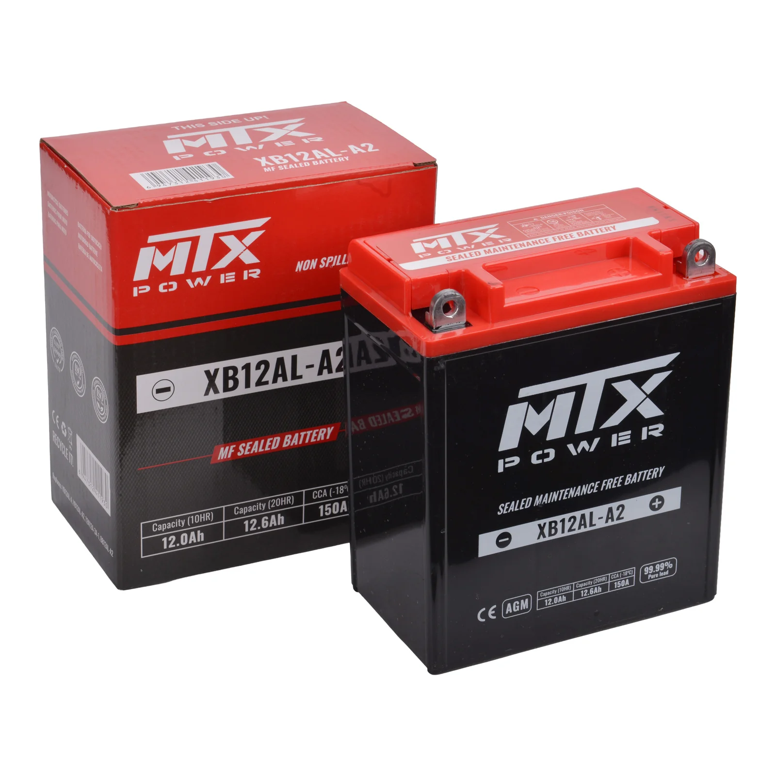 MTX Power Battery AGM - XB12AL-A2 - Image 3