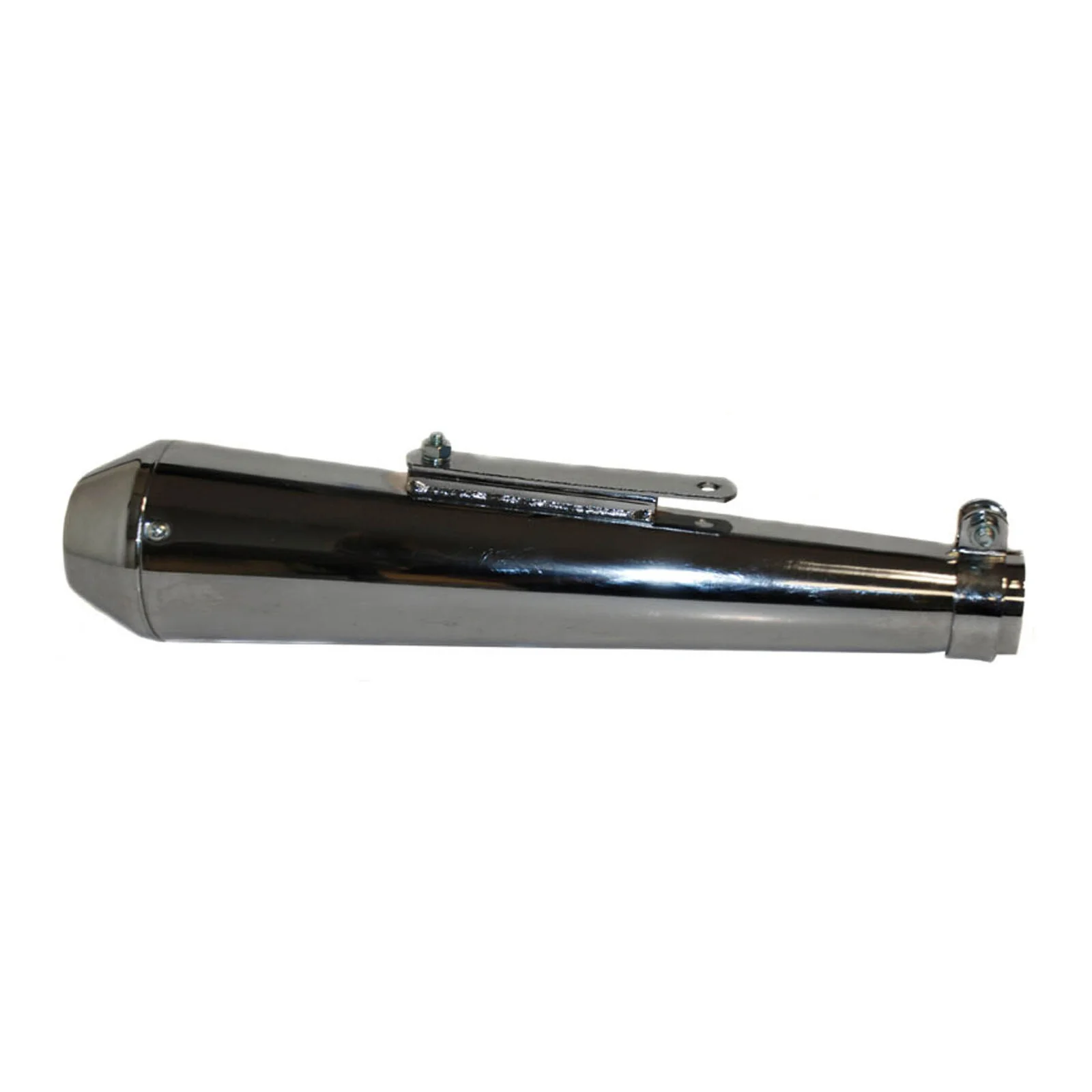 Whites Muffler Shorty Megaphone Reverse Cone - Chrome