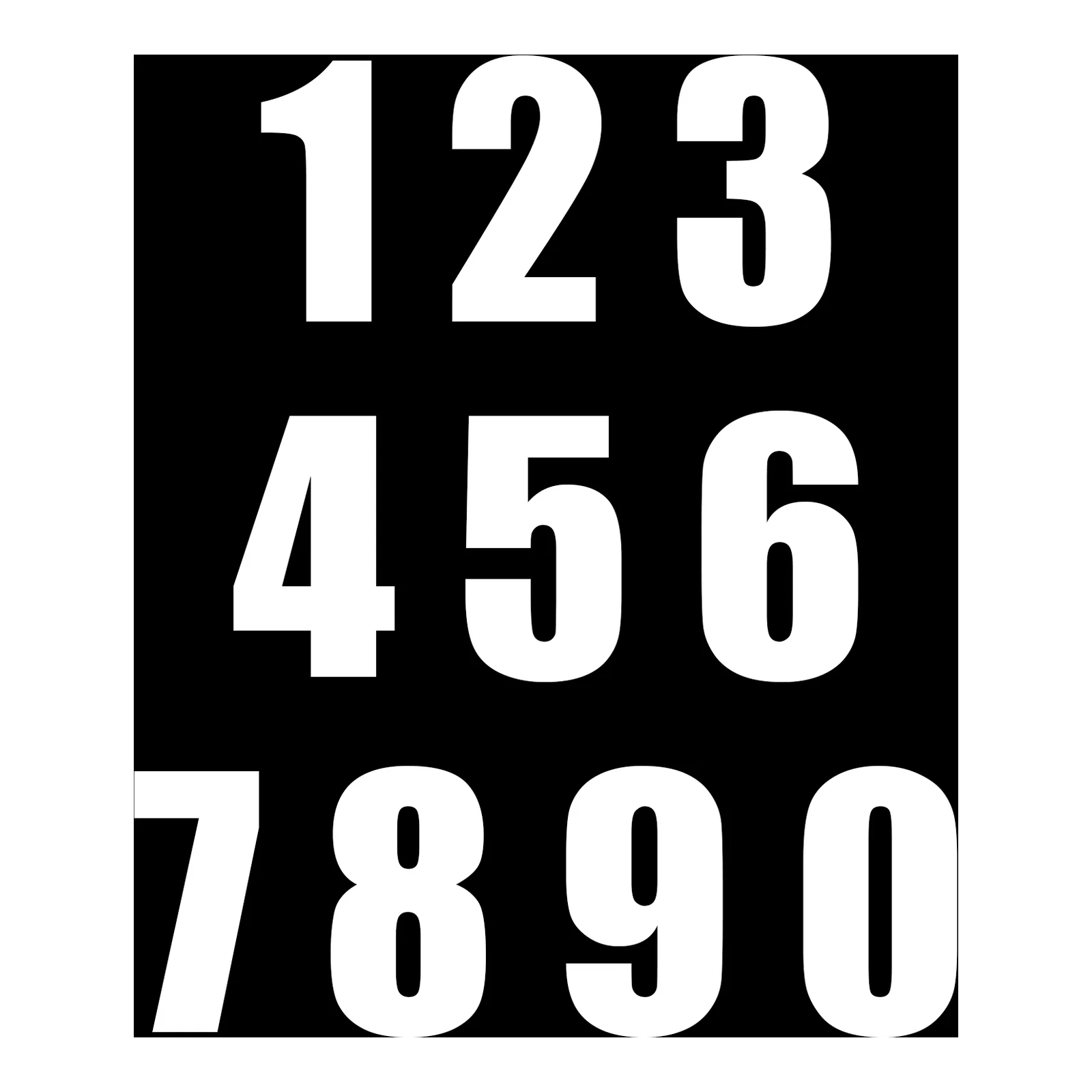 Whites Race Number - White #3 (10 Pack) - Image 2