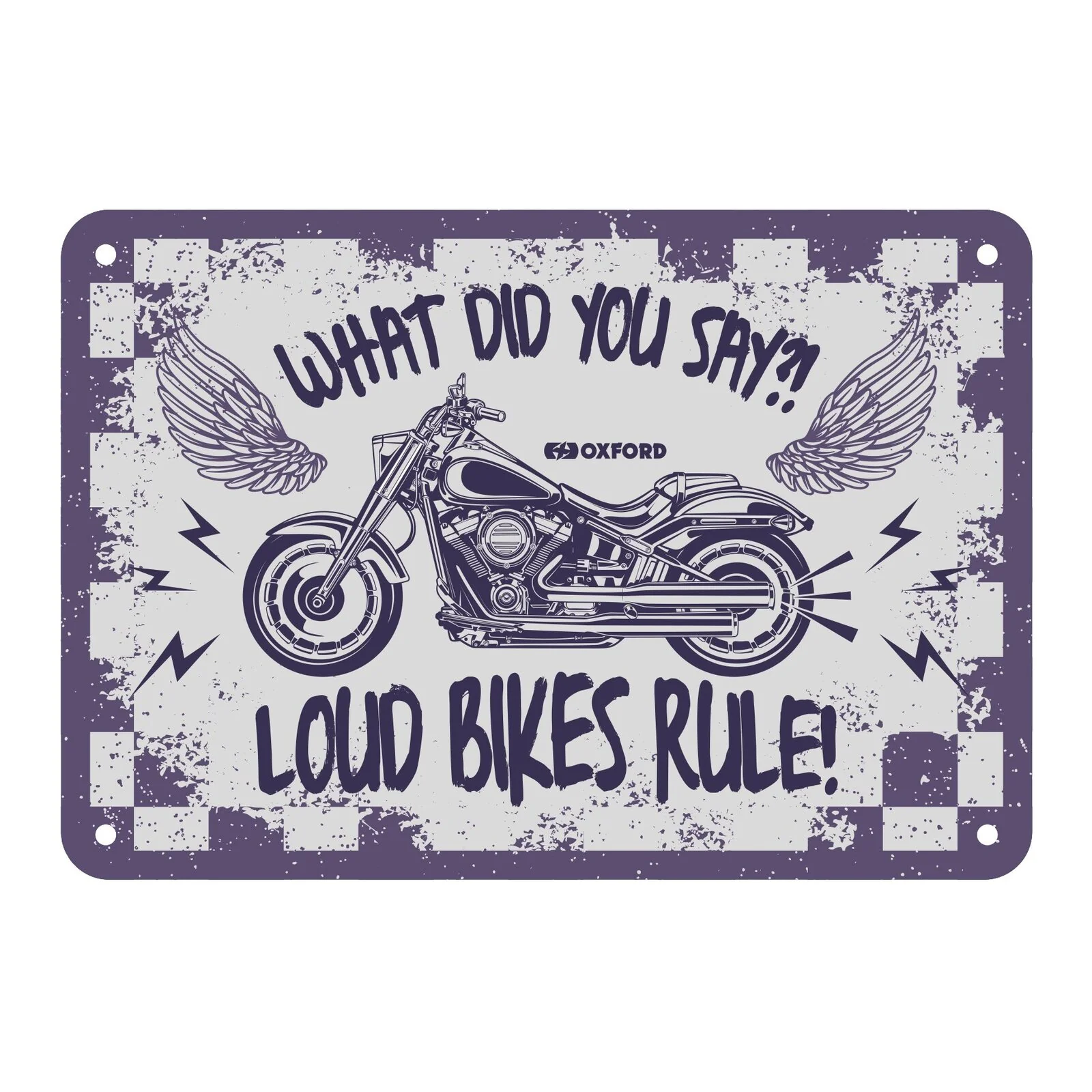 Oxford Garage Metal Sign: "What Did You Say"