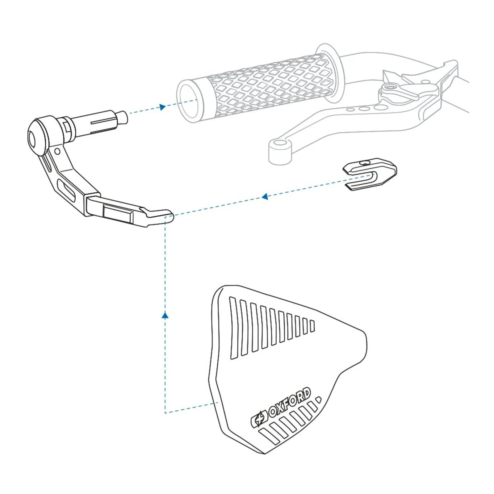 Oxford Premium Handguards with Aluminium Lever Guards (Pair) - Image 4