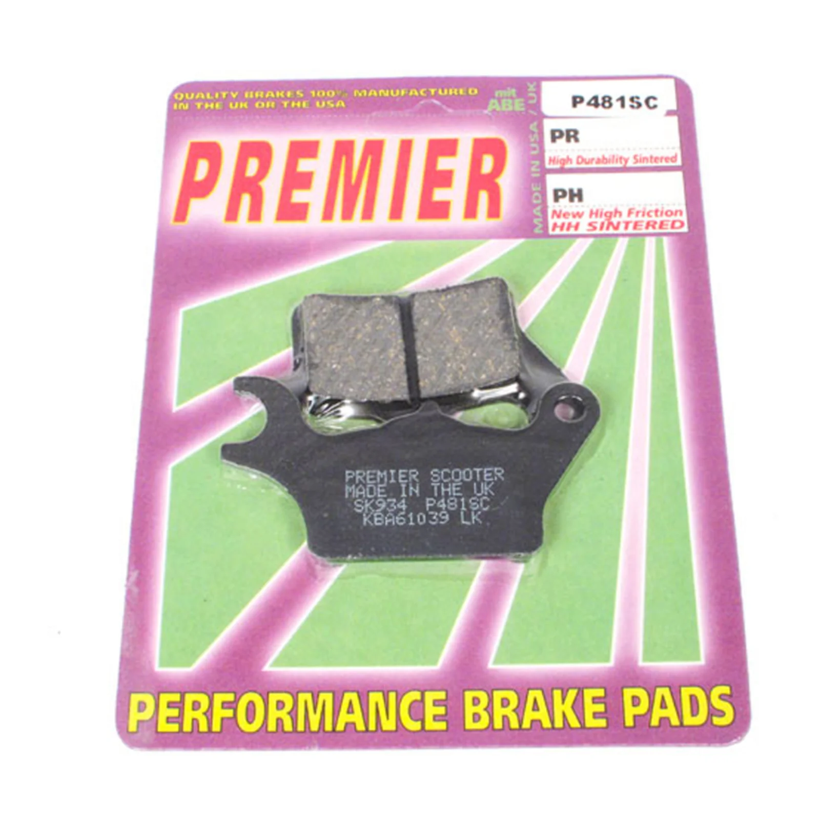 Premier Brake Pads - P-SC Organic Scooter - Image 3