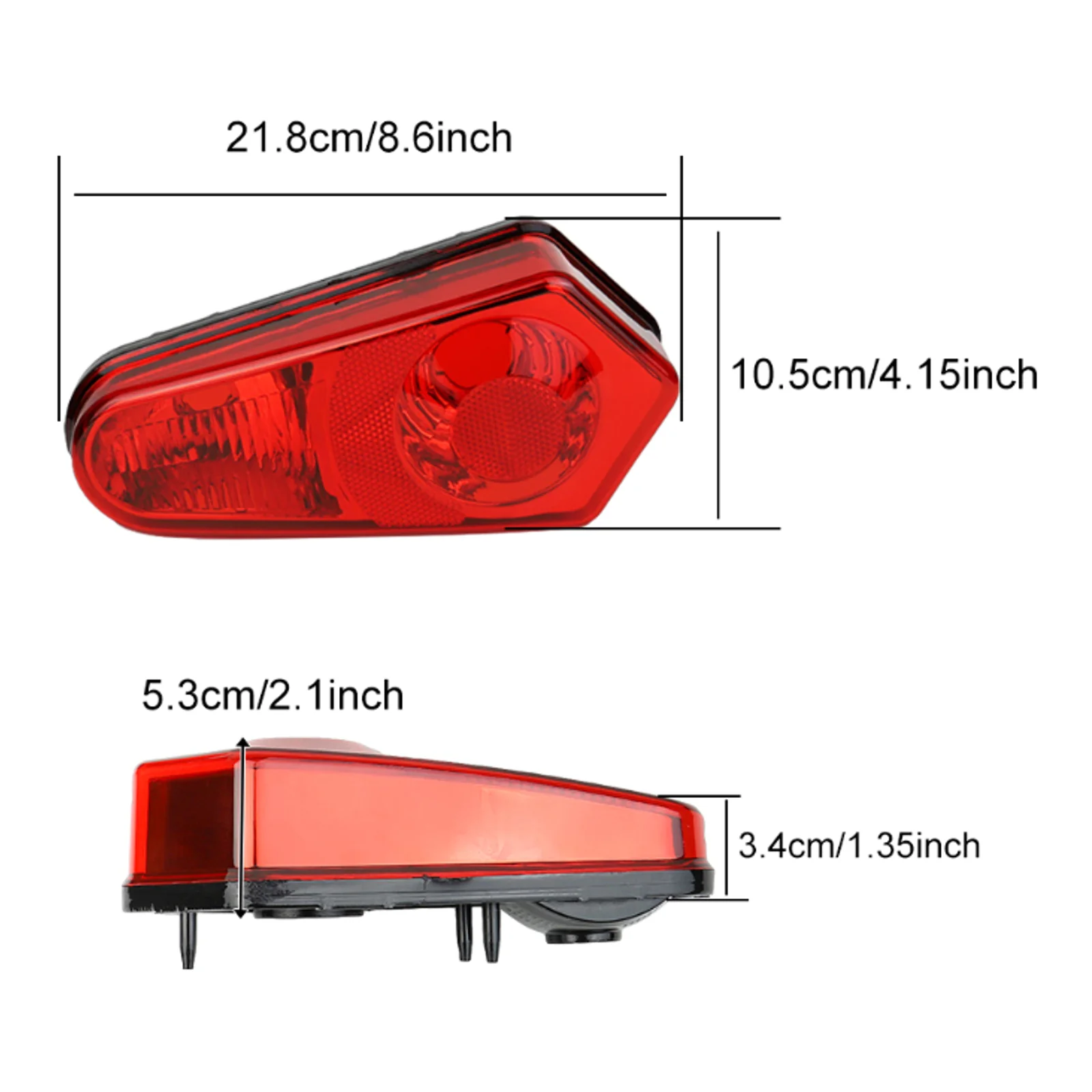 Whites Tail Light Lens Only Polaris - Image 2
