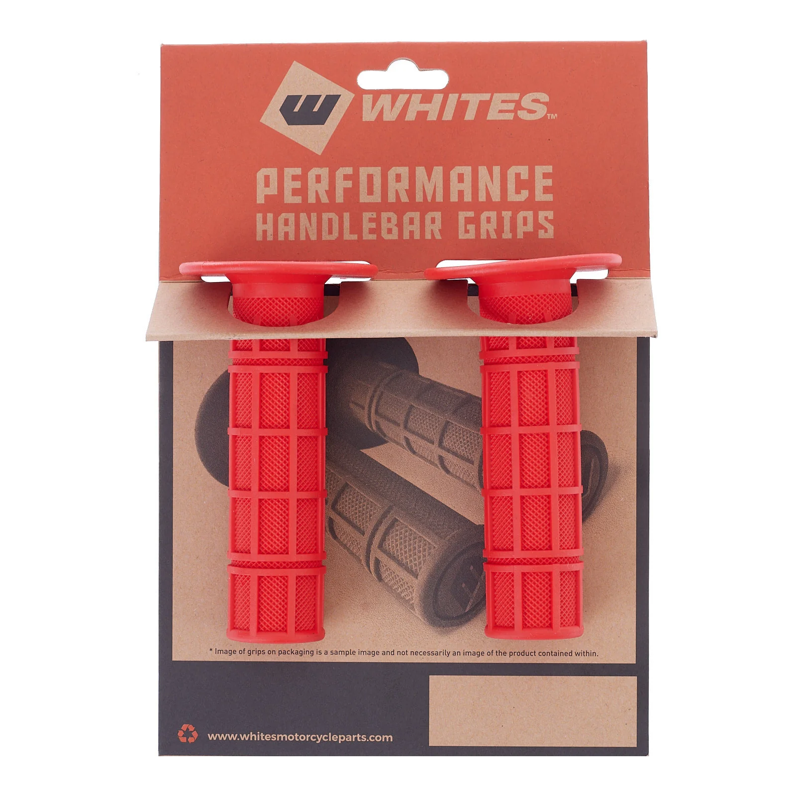 Whites MX Full Waffle Grip - Red - Image 2