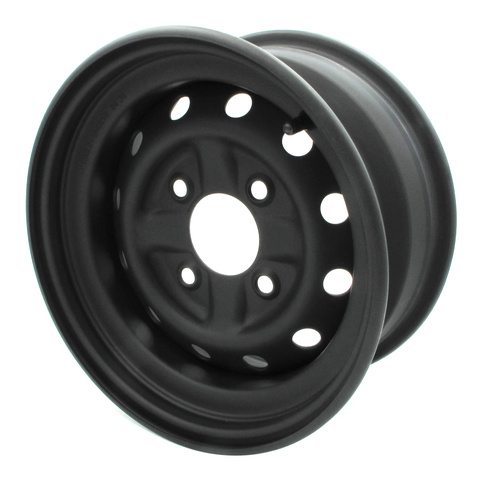Whites ATV/UTV Steel Rim 12x6 CF-Moto Front 4/110 +15 - Black - Image 2