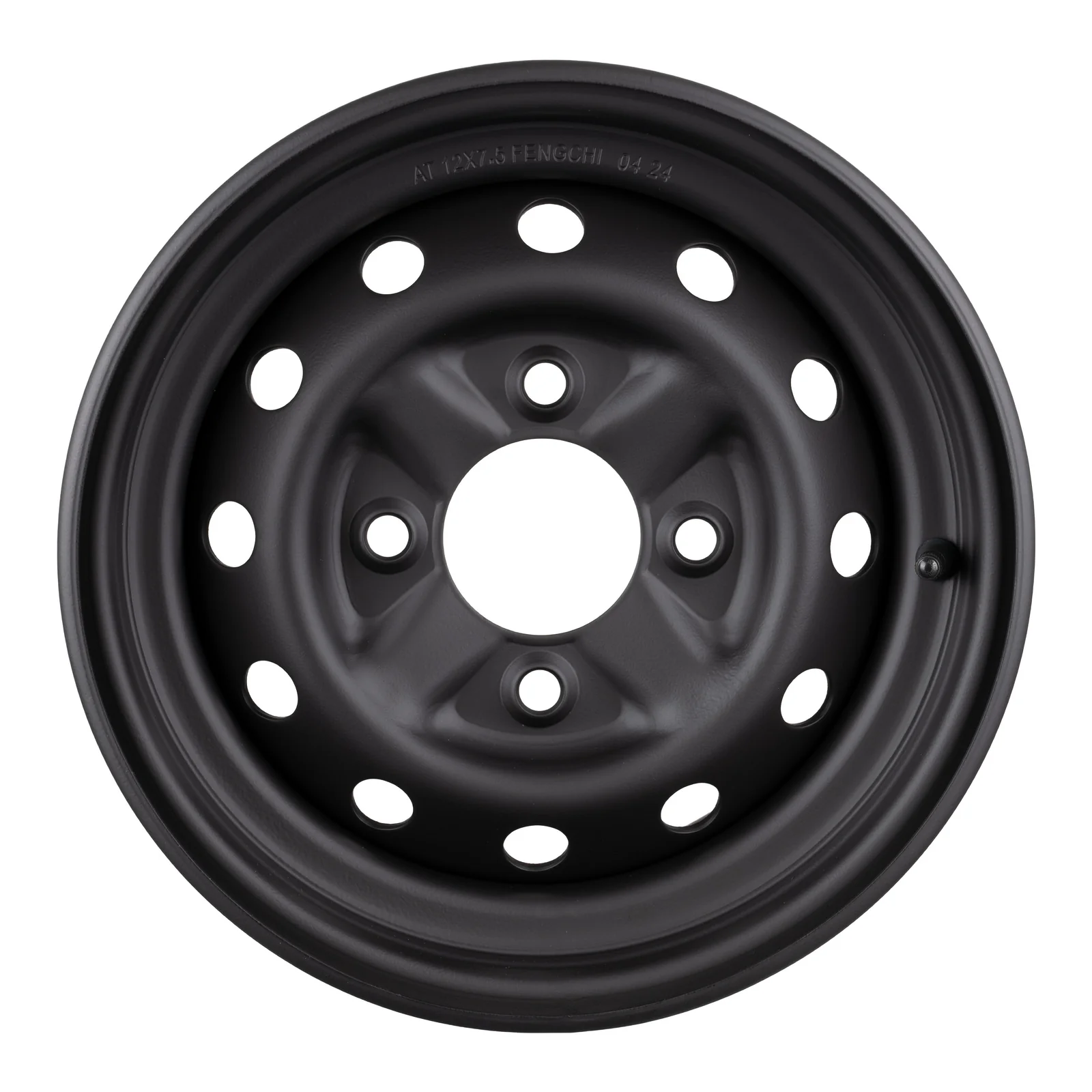 Whites ATV/UTV Steel Rim 12x7.5 CF-Moto Rear 4/110 +46.5 - Black - Image 2