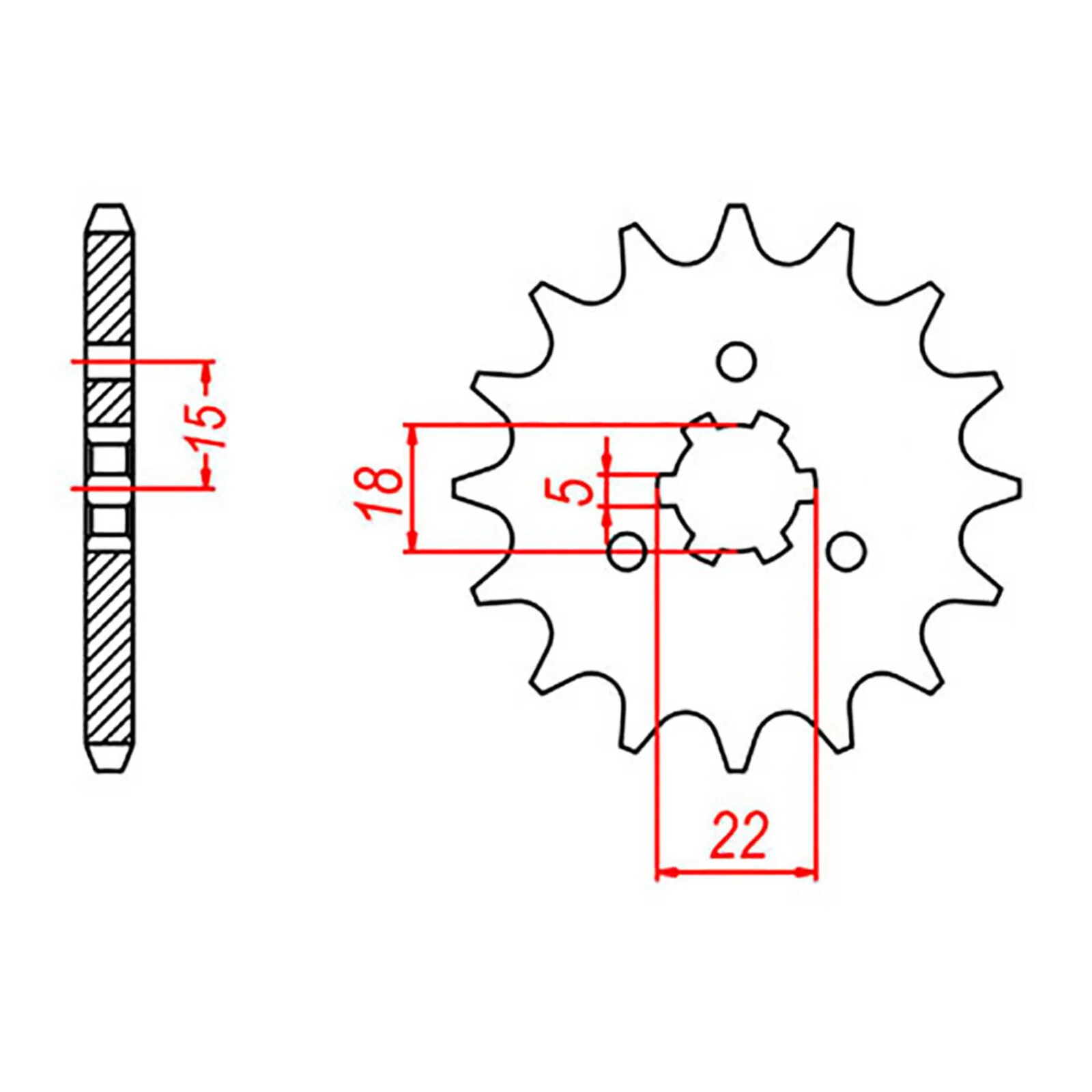 XAM Sprocket Kit Kawasaki KX125 '03- X-Ring 13/51 - Image 3