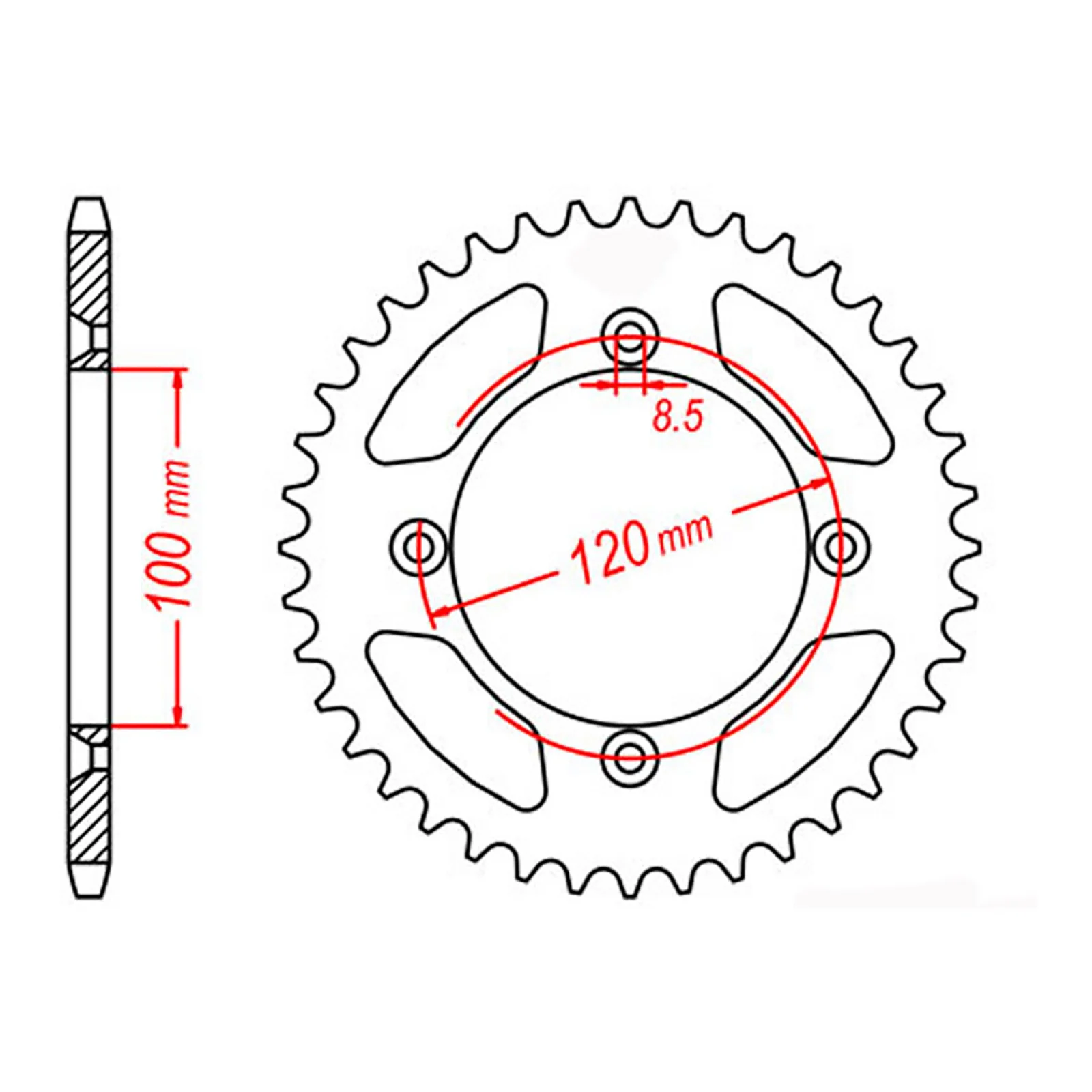 XAM Sprocket Kit Yamaha YZ85 SW 19- 14/46 - Image 4