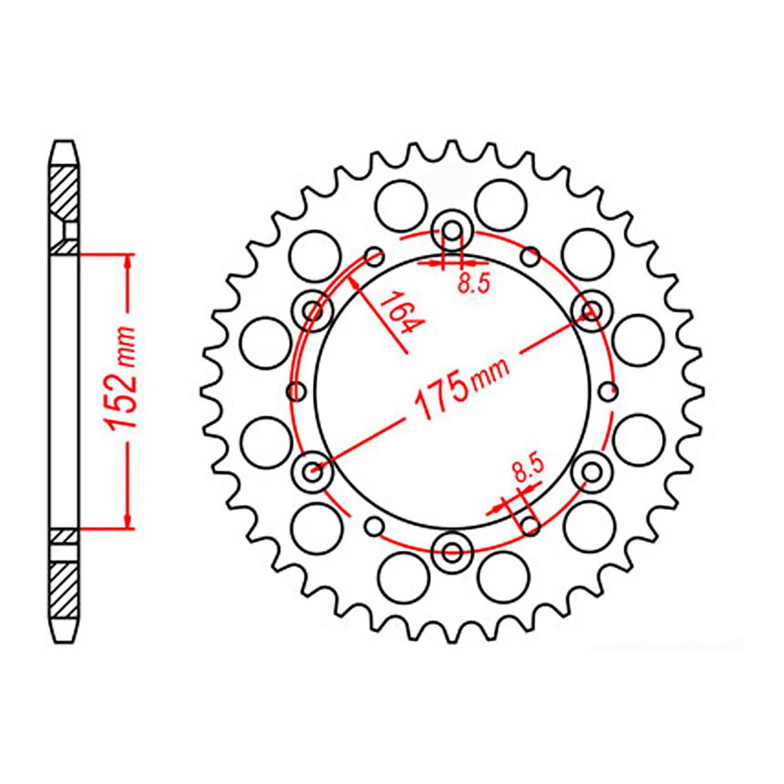 XAM Sprocket Kit Yamaha TT250 R '96-'98 & '03-'04 - 520AX 14/44 - Image 4