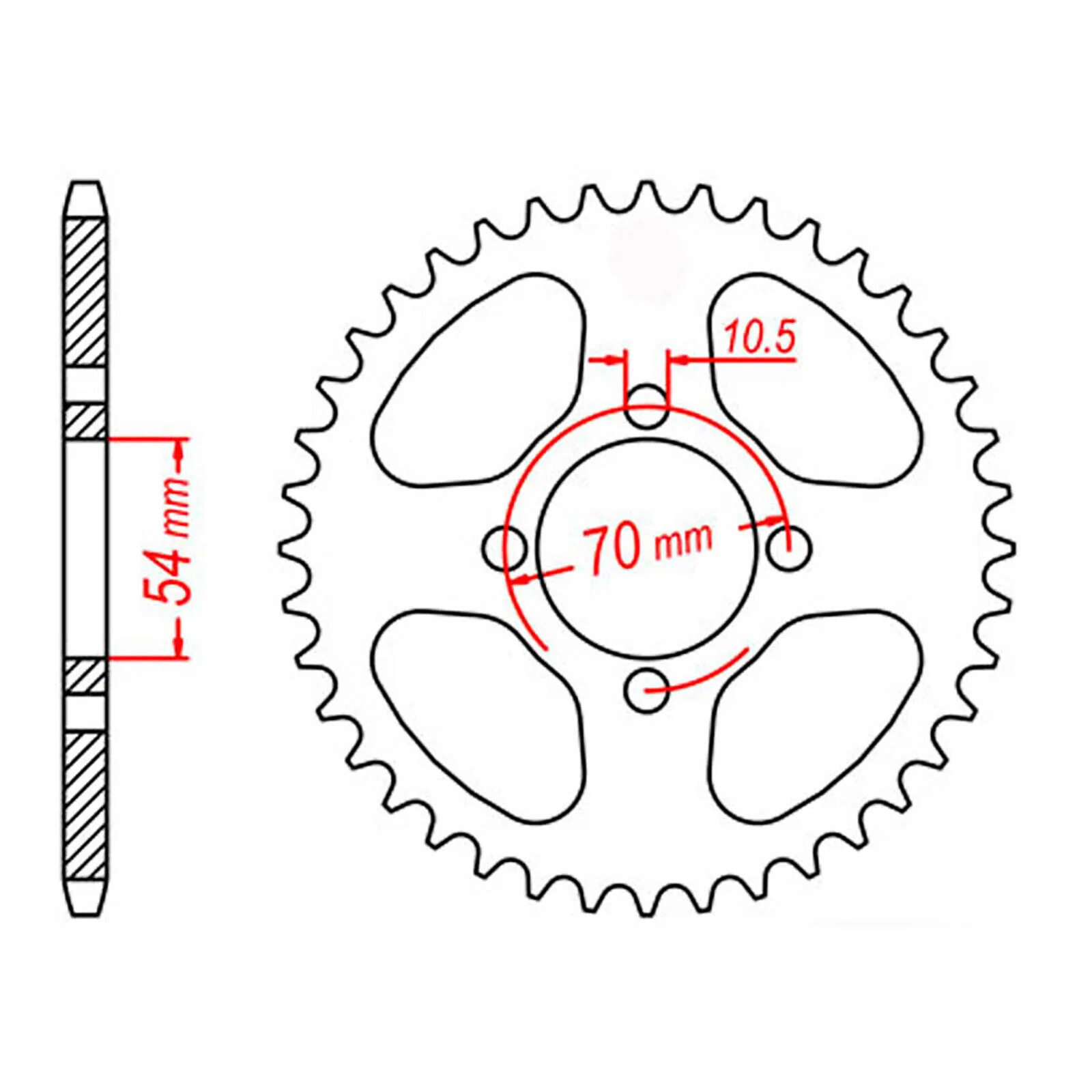 XAM Sprocket Kit Honda CBR125 '02-'11 O-Ring 15/42 - Image 4