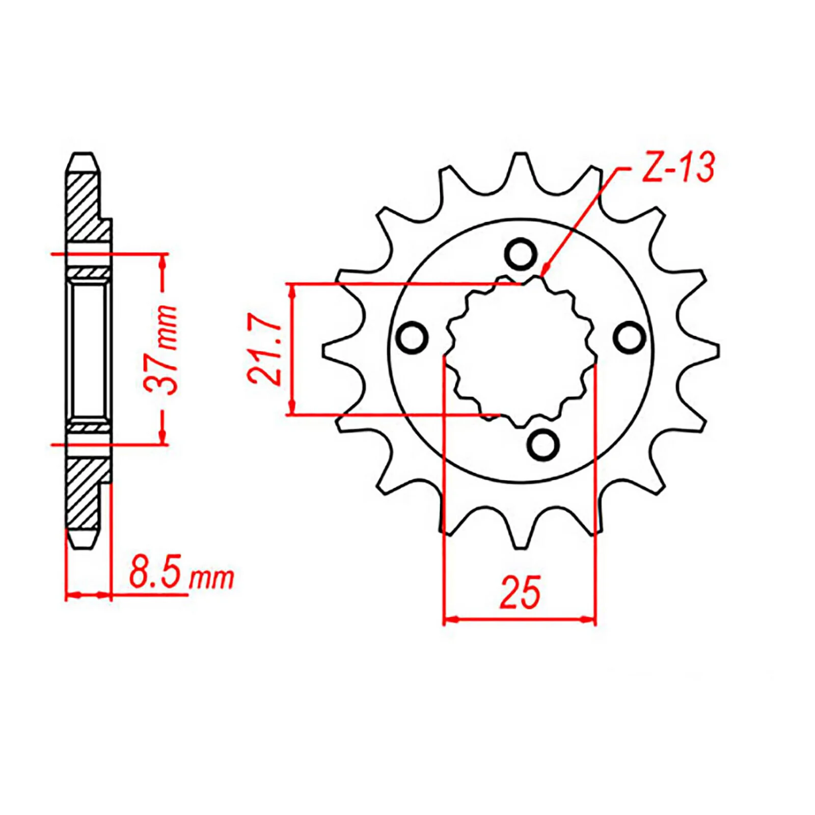 XAM Sprocket Kit Suzuki GS500F&E (16-39) X-Ring Gold - Image 3