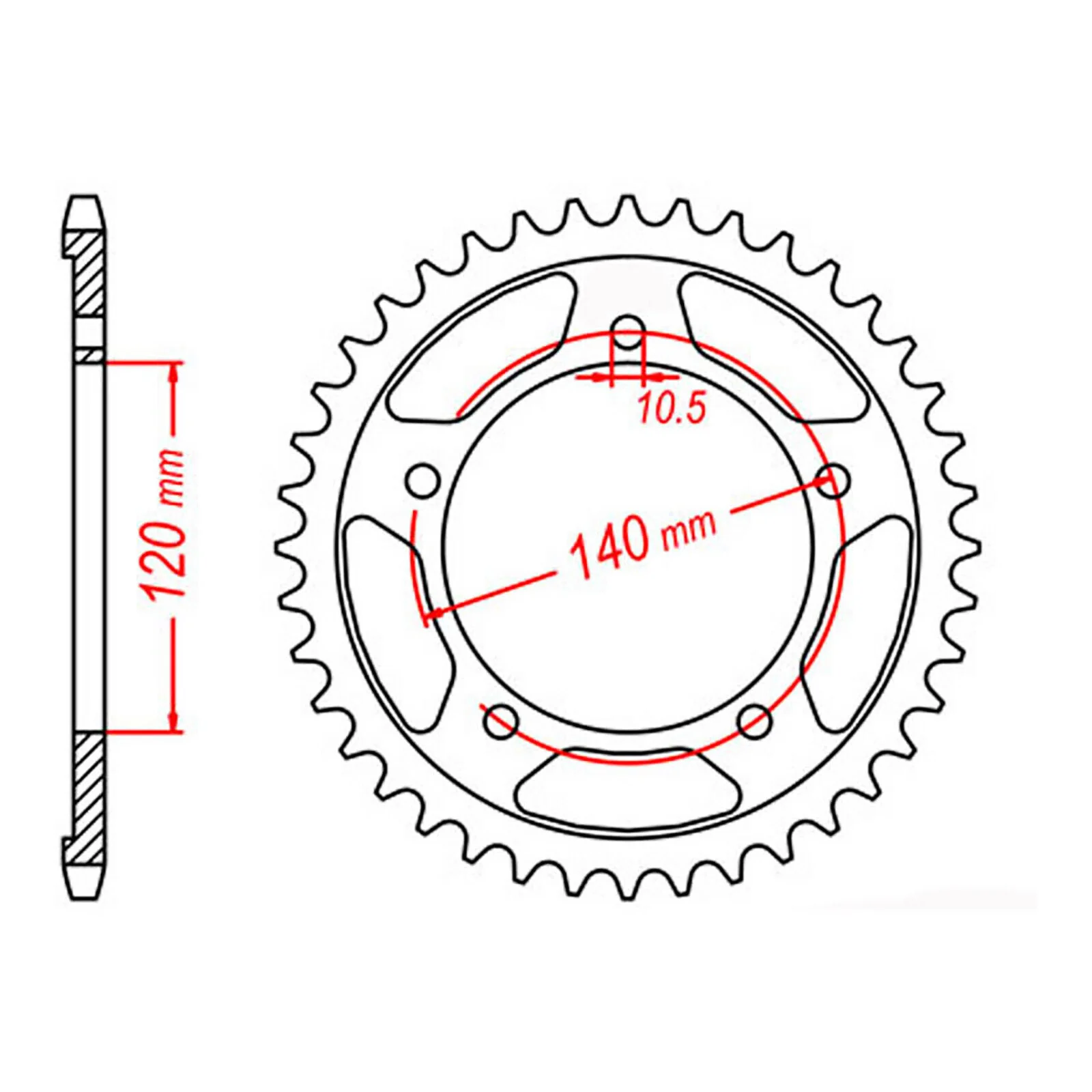 XAM Sprocket Kit Suzuki GSF1250S '07-'15 X-Ring Gold 18/43 - Image 4