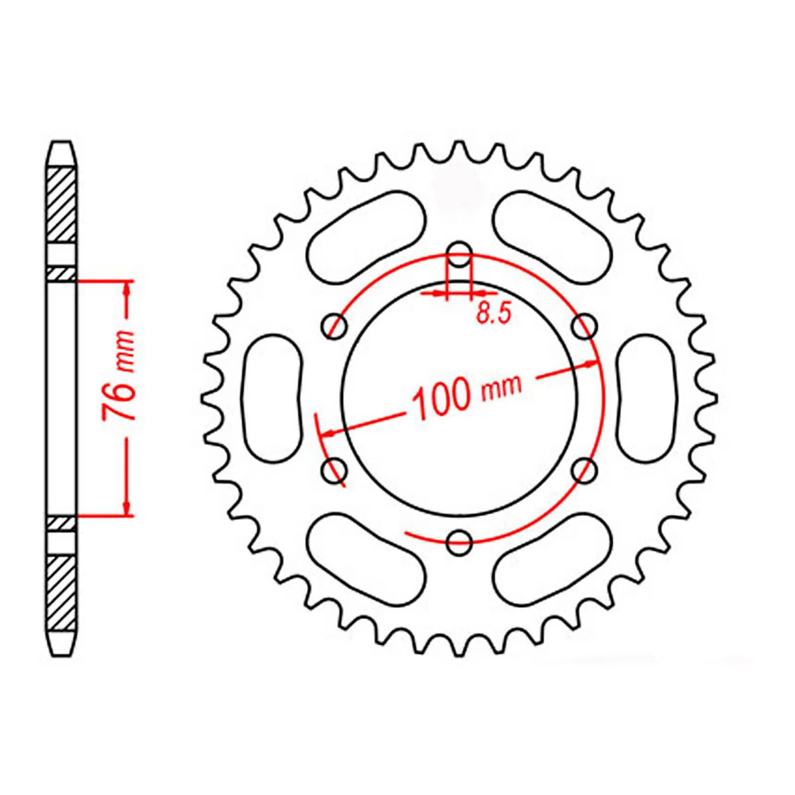 XAM Sprocket Kit Yamaha YZF-R125 O-Ring 14/48 - Image 4