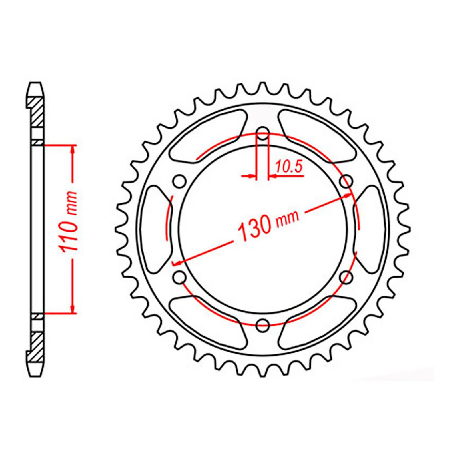 XAM Sprocket Kit Yamaha FZ6/R '06-'09 X-Ring Gold 16/46 - Image 4
